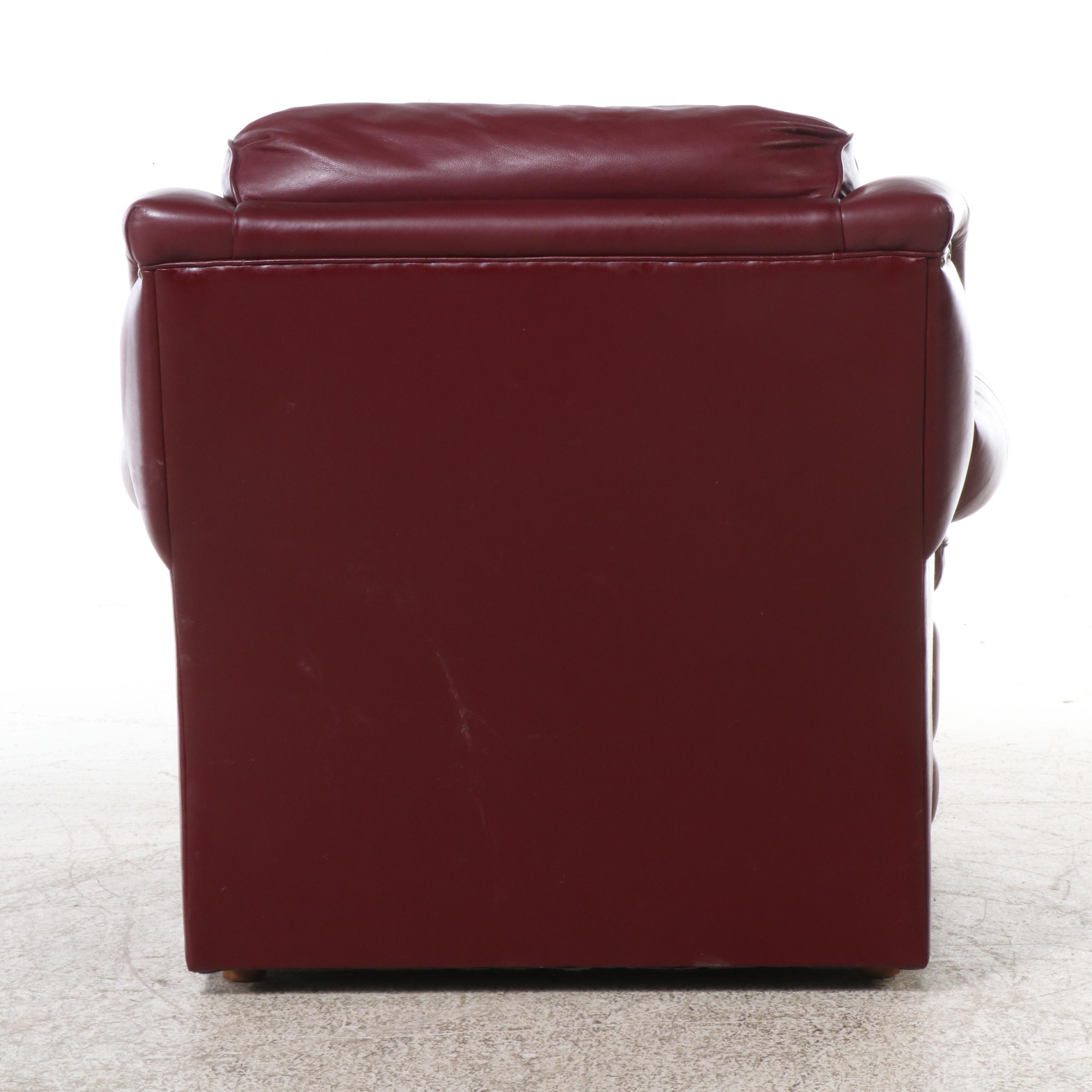 La-Z-Boy Faux Leather Armchair with Ottoman