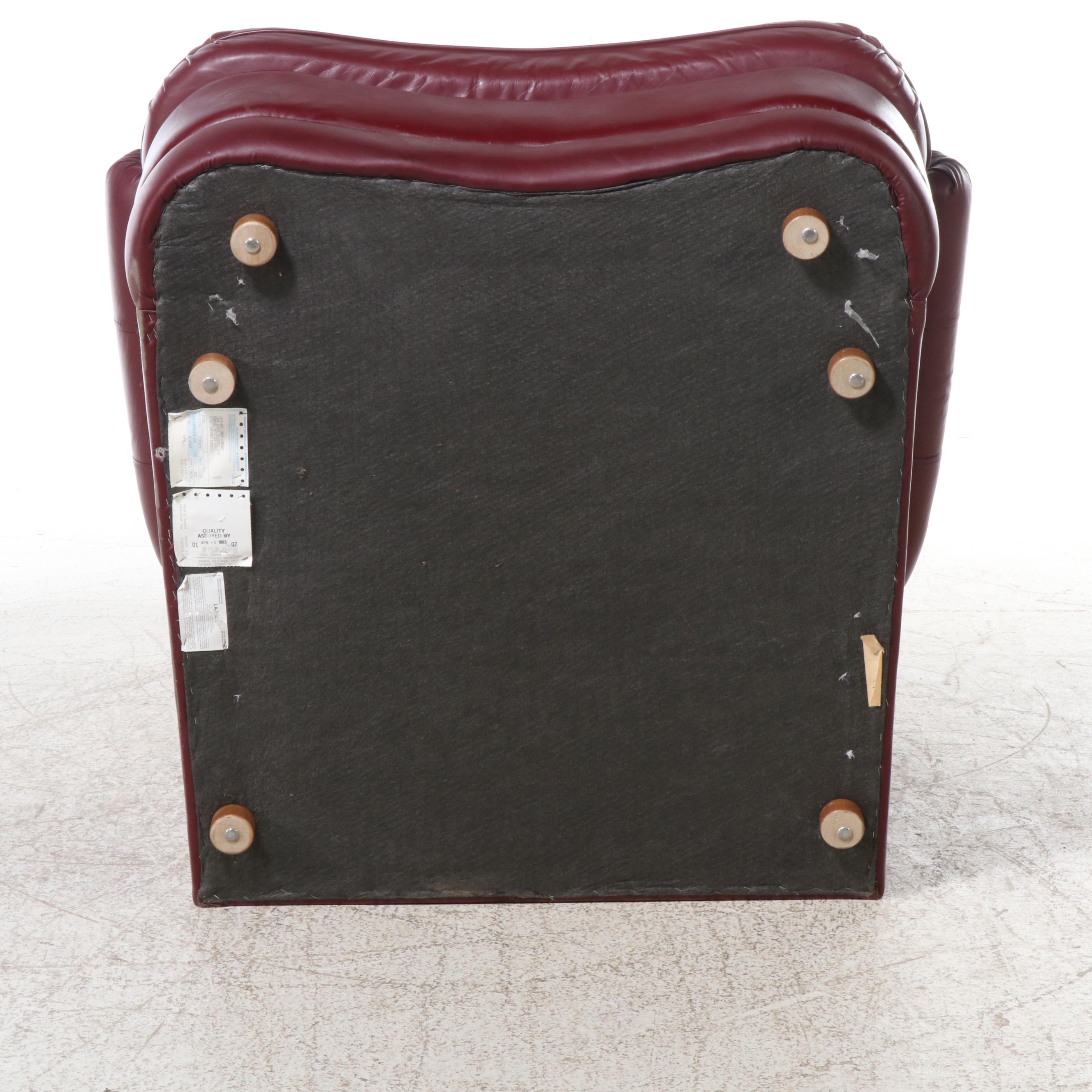 La-Z-Boy Faux Leather Armchair with Ottoman