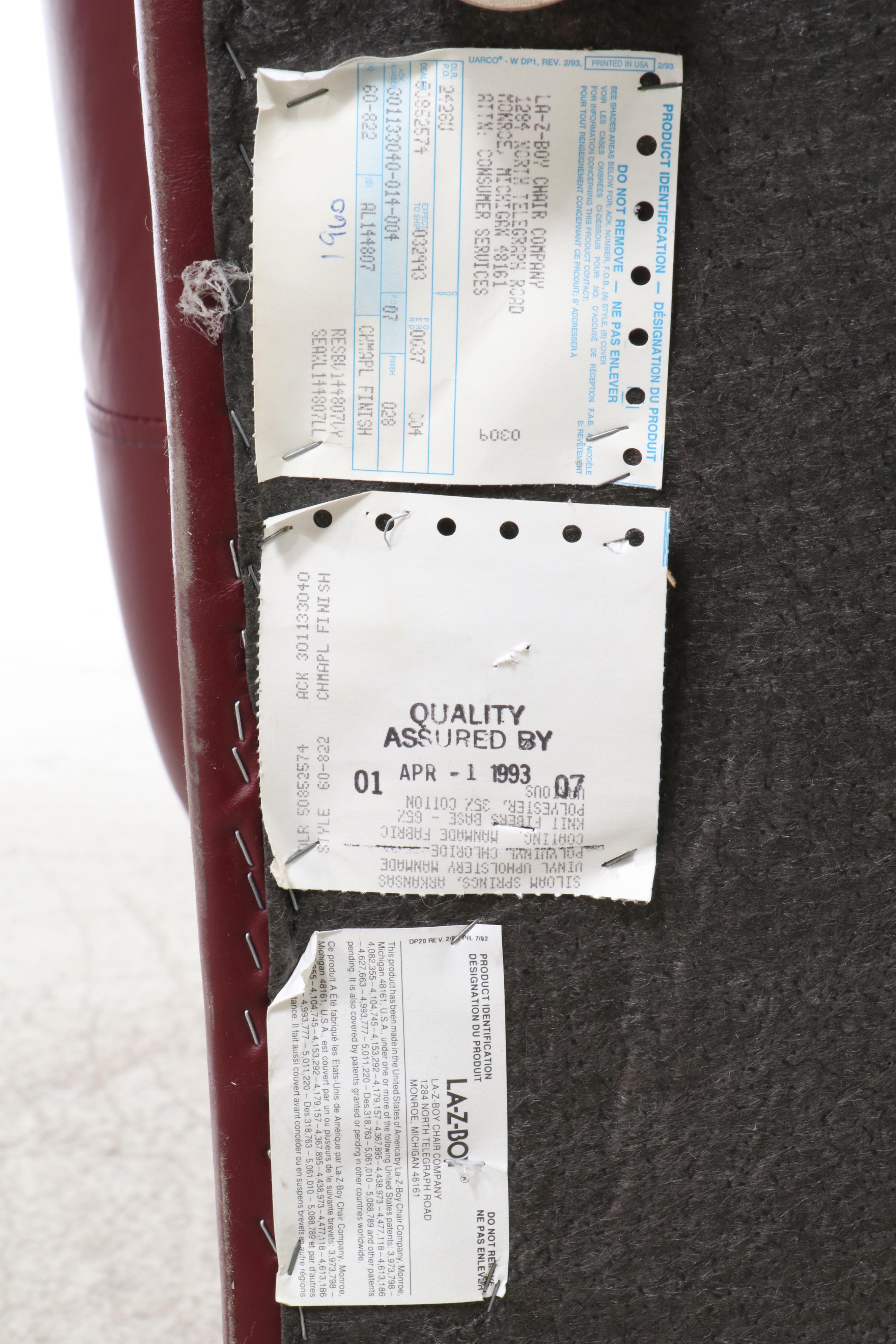 La-Z-Boy Faux Leather Armchair with Ottoman