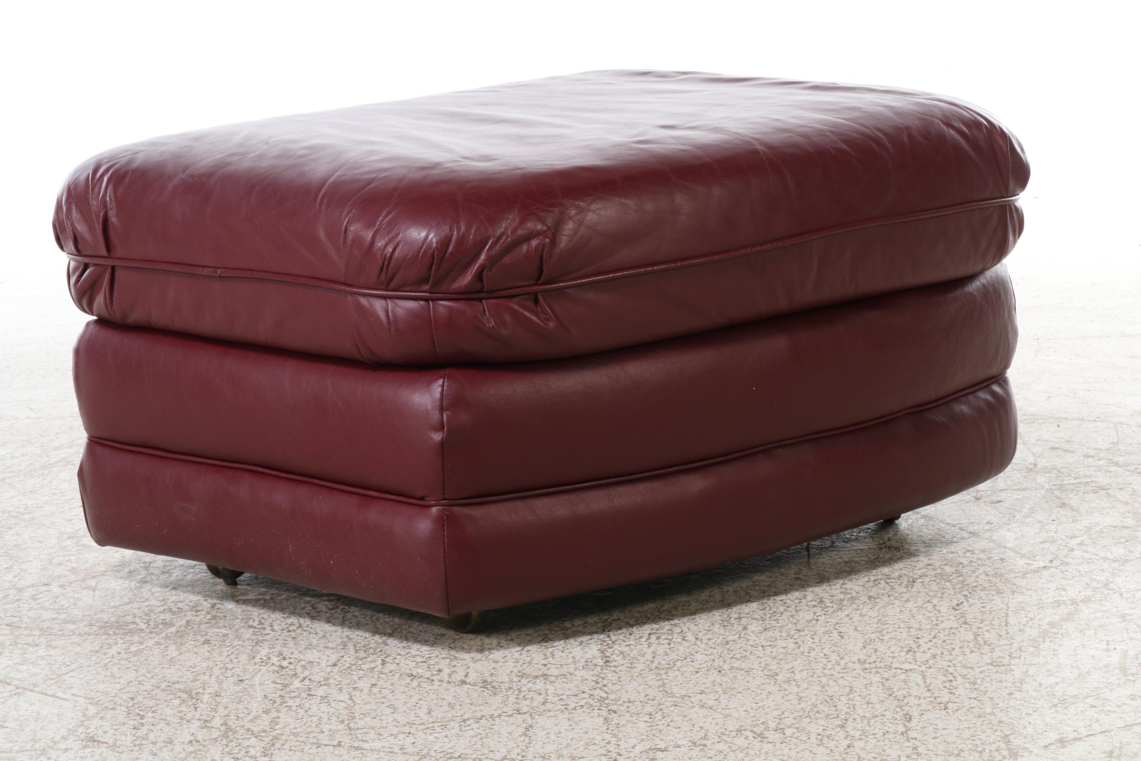 La-Z-Boy Faux Leather Armchair with Ottoman