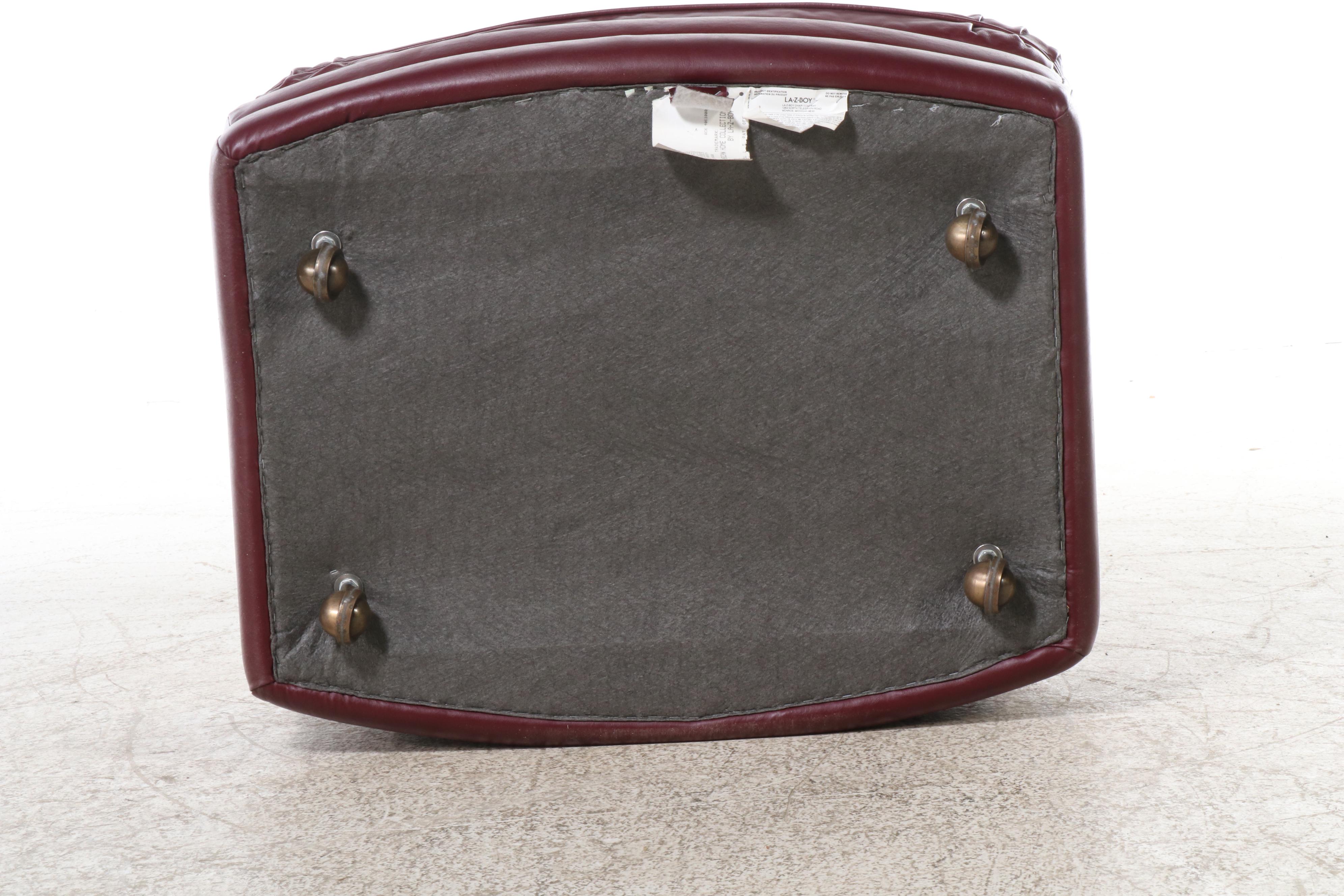 La-Z-Boy Faux Leather Armchair with Ottoman