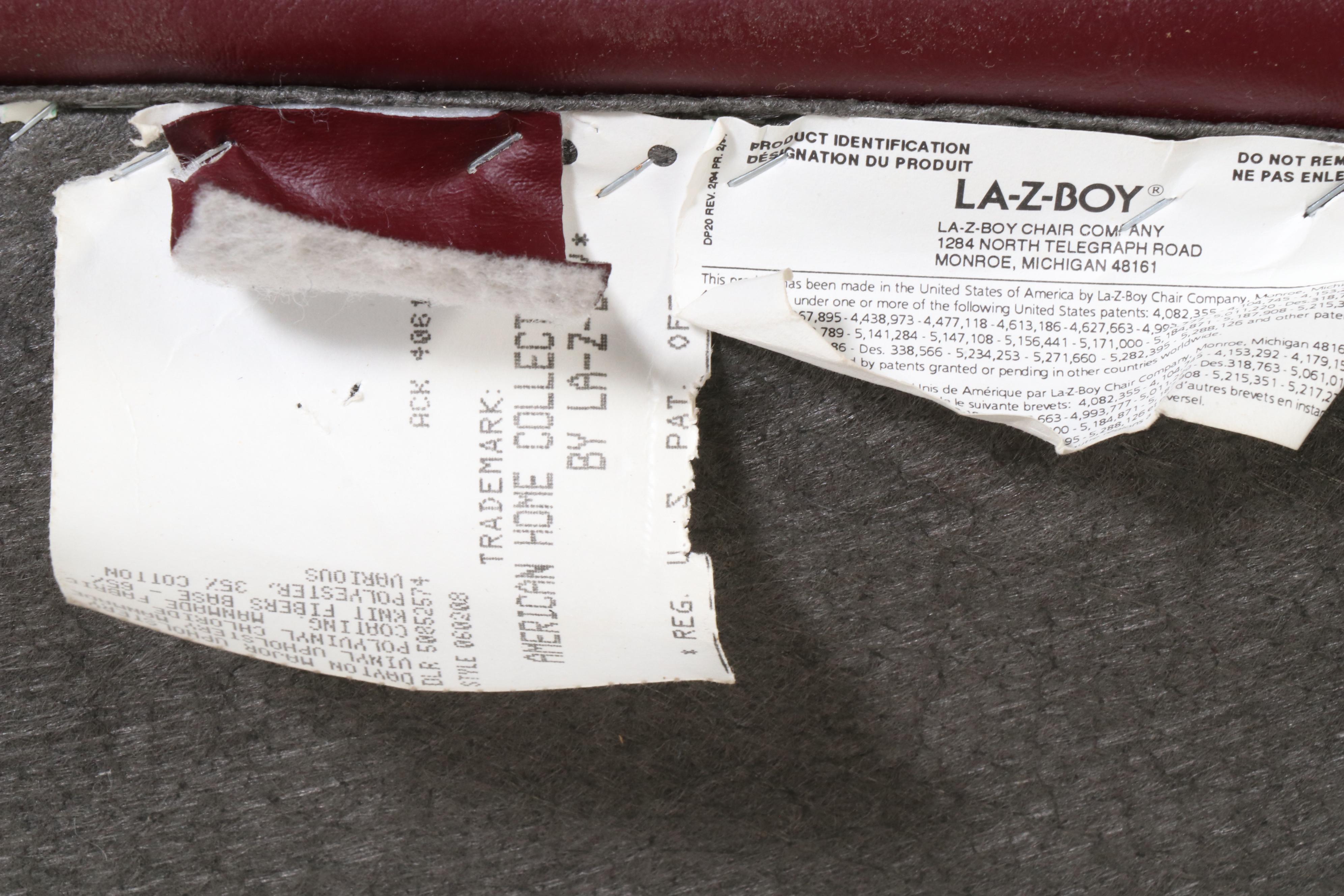 La-Z-Boy Faux Leather Armchair with Ottoman