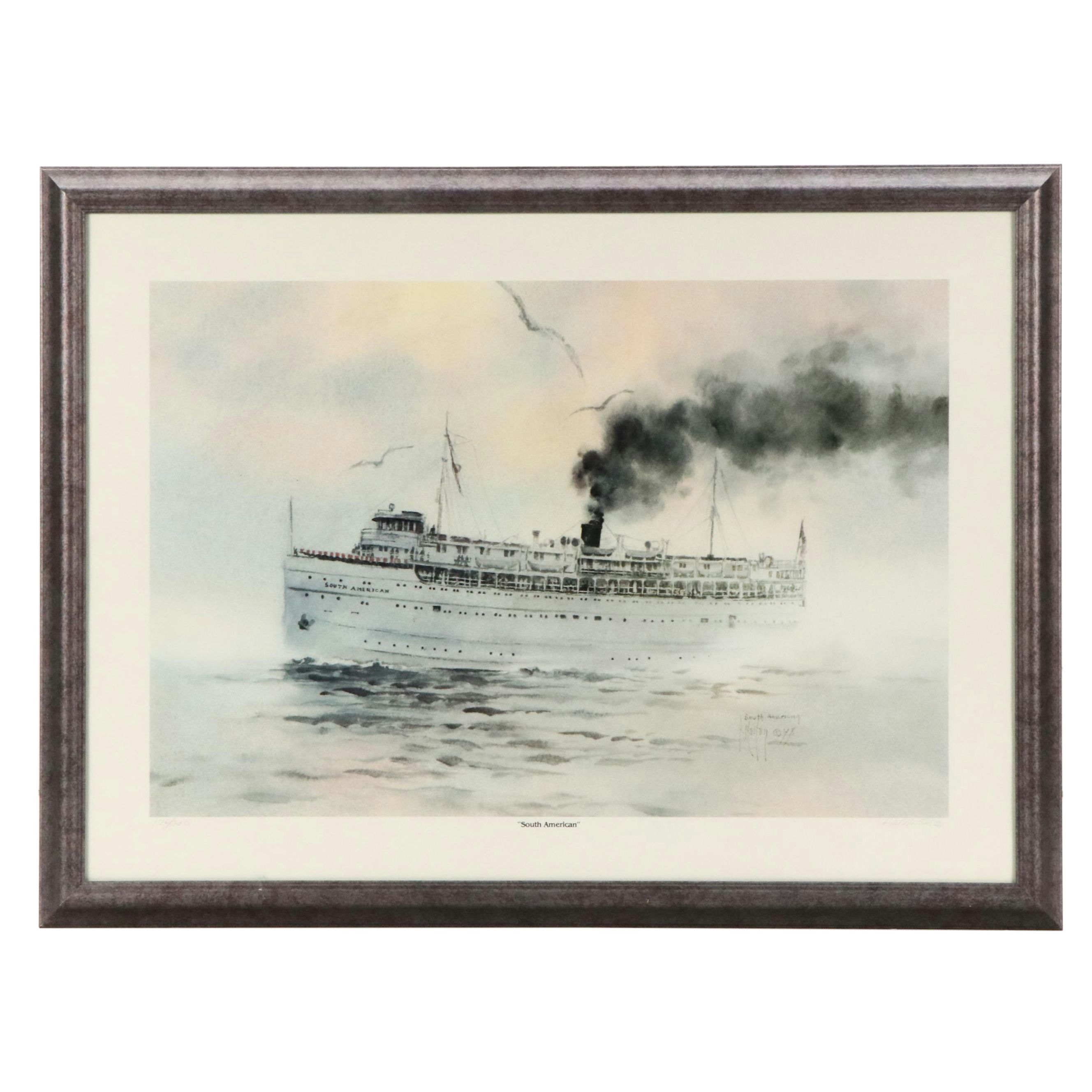 Pat Norton Offset Lithograph "South American," 1948