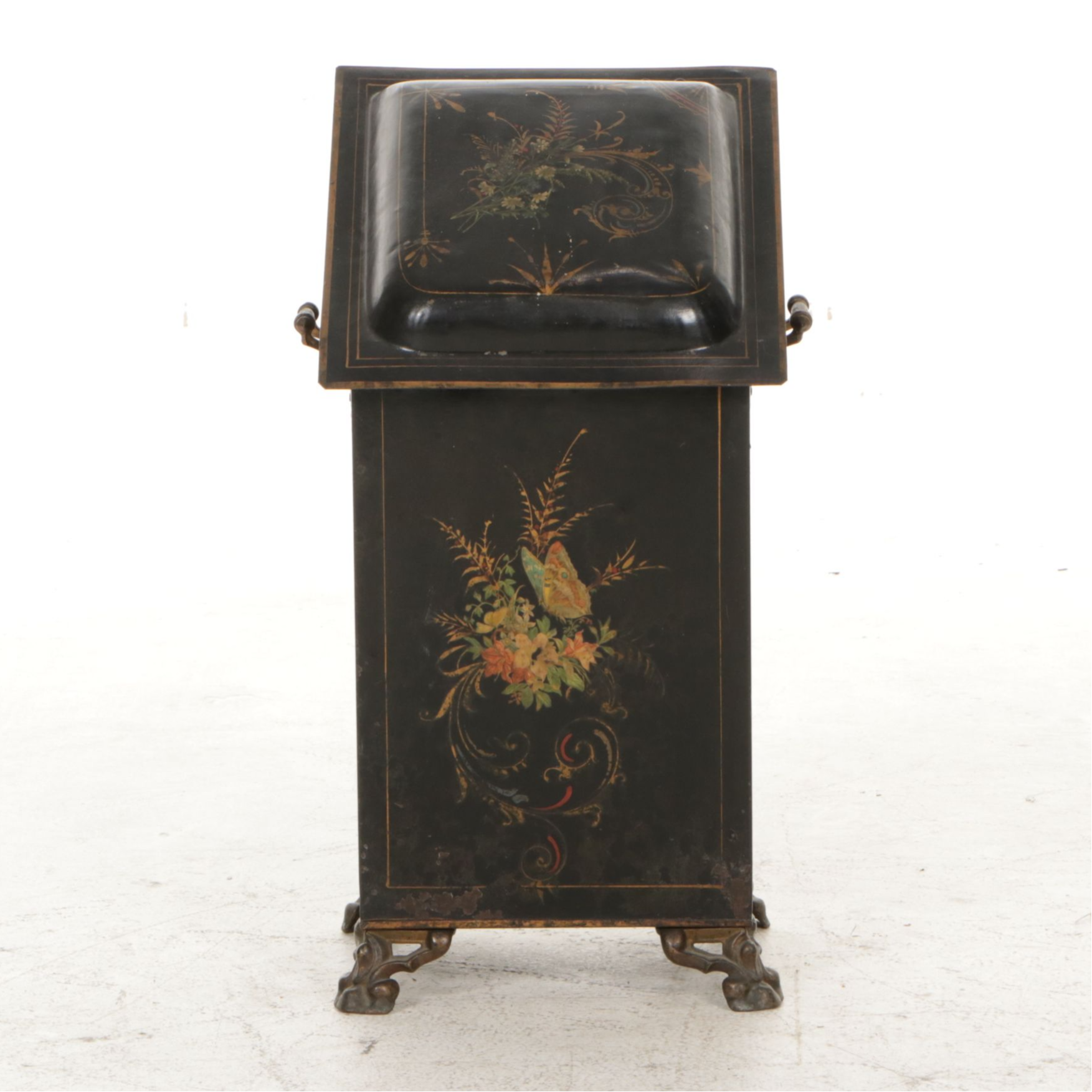 Victorian Toleware Coal Scuttle, Late 19th/ Early 20th Century