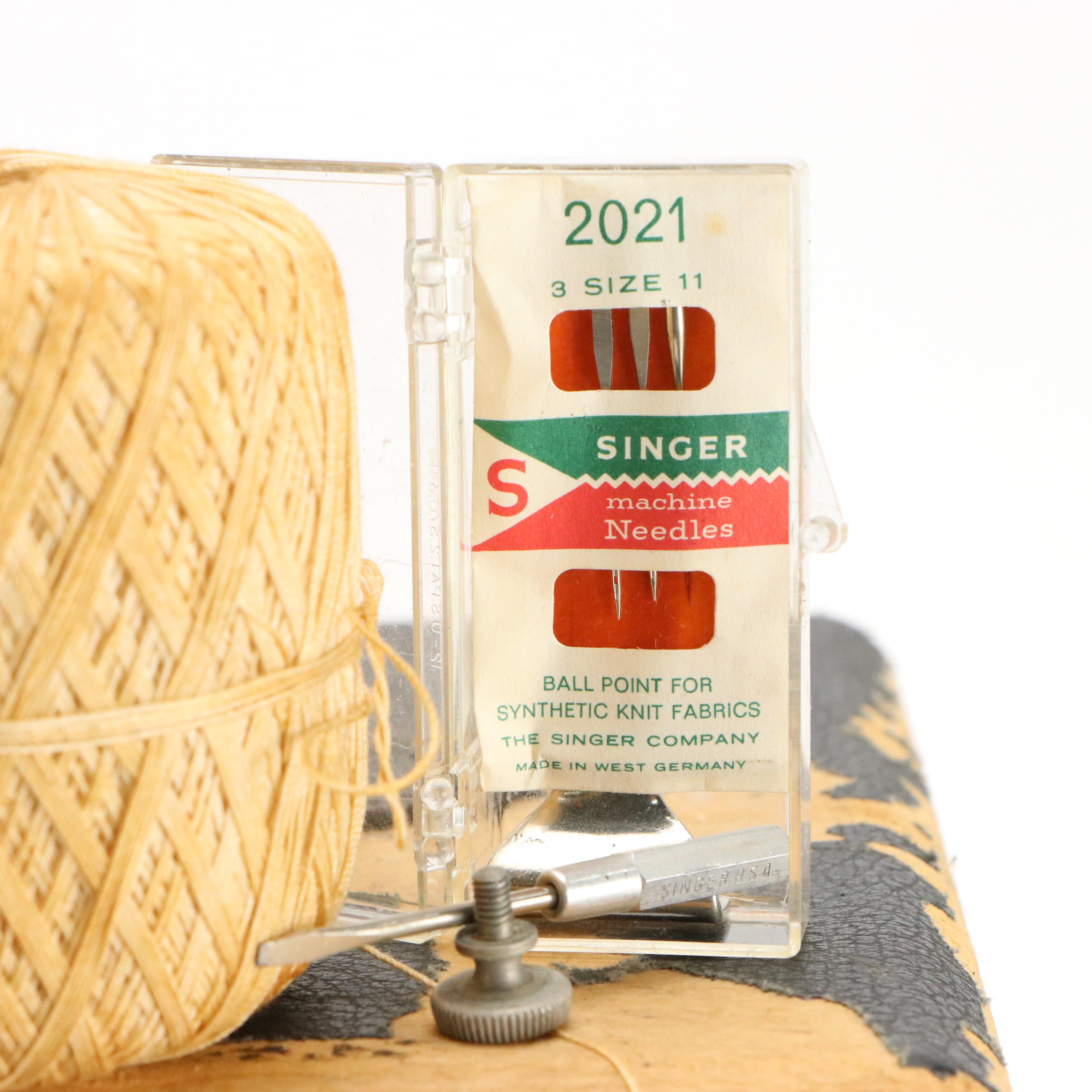 Singer Featherweight Sewing Machine with Travel Case and Accessories, 1937