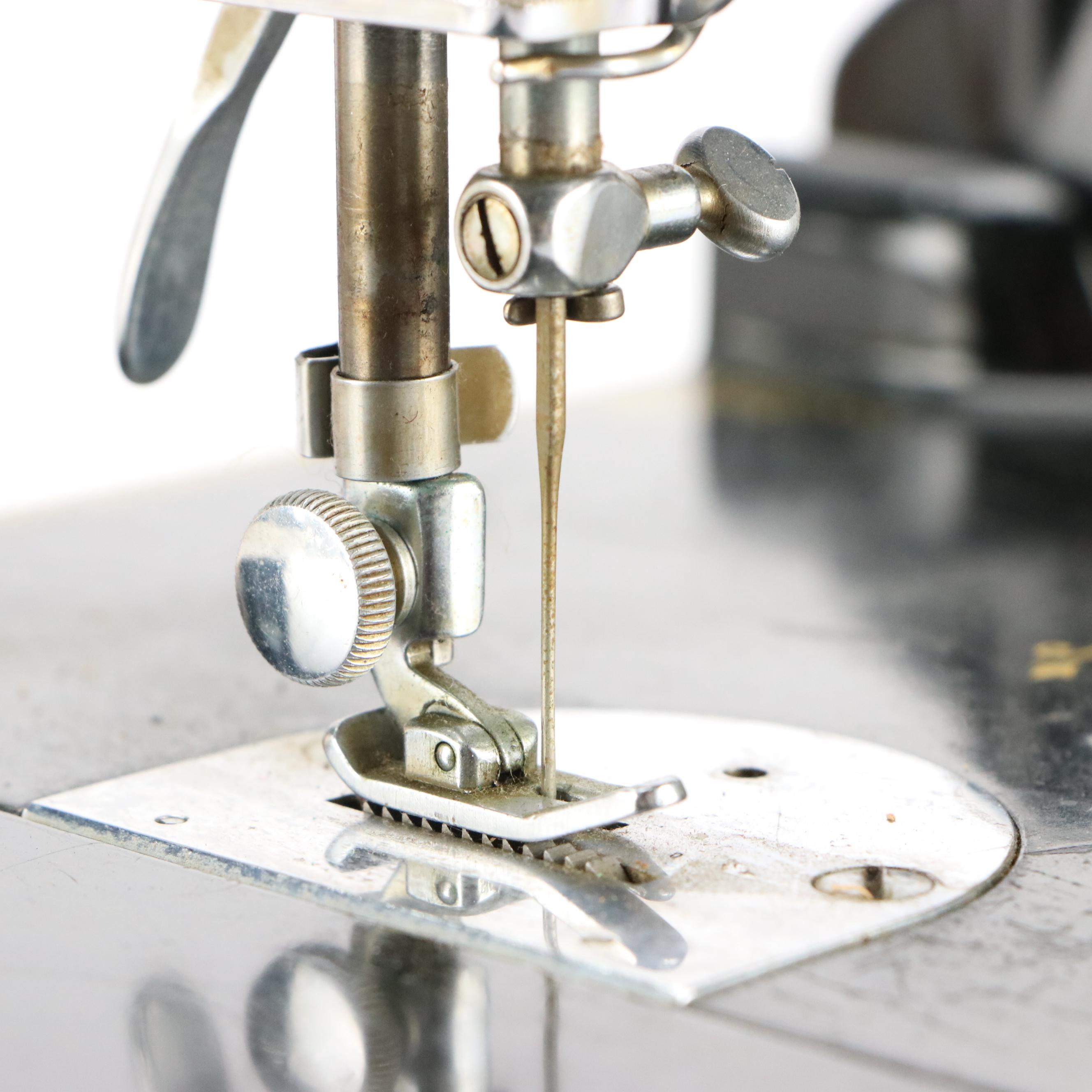 Singer Featherweight Sewing Machine with Travel Case and Accessories, 1937