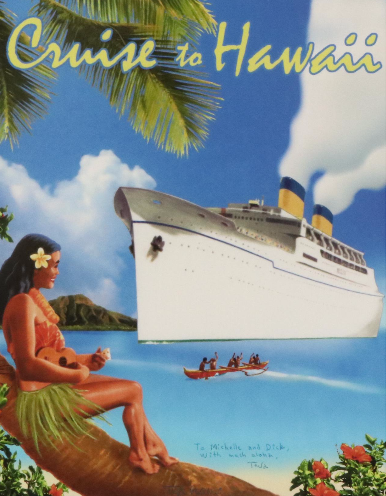 Teva Revanui Giclée "Cruise to Hawaii," Circa 2000