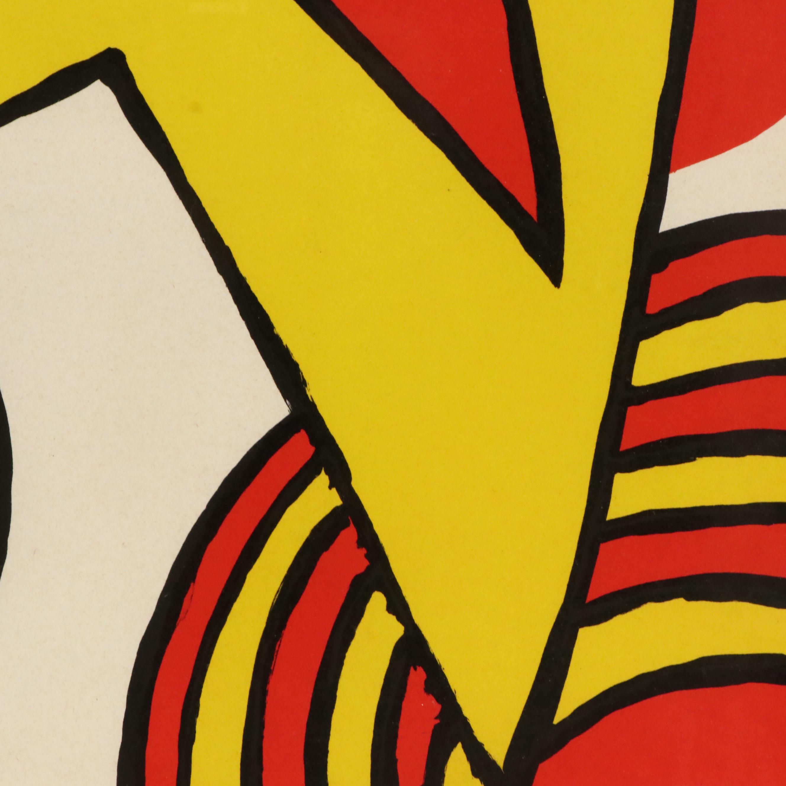 Alexander Calder Trimmed Lithographic Exhibition Poster, Circa 1973