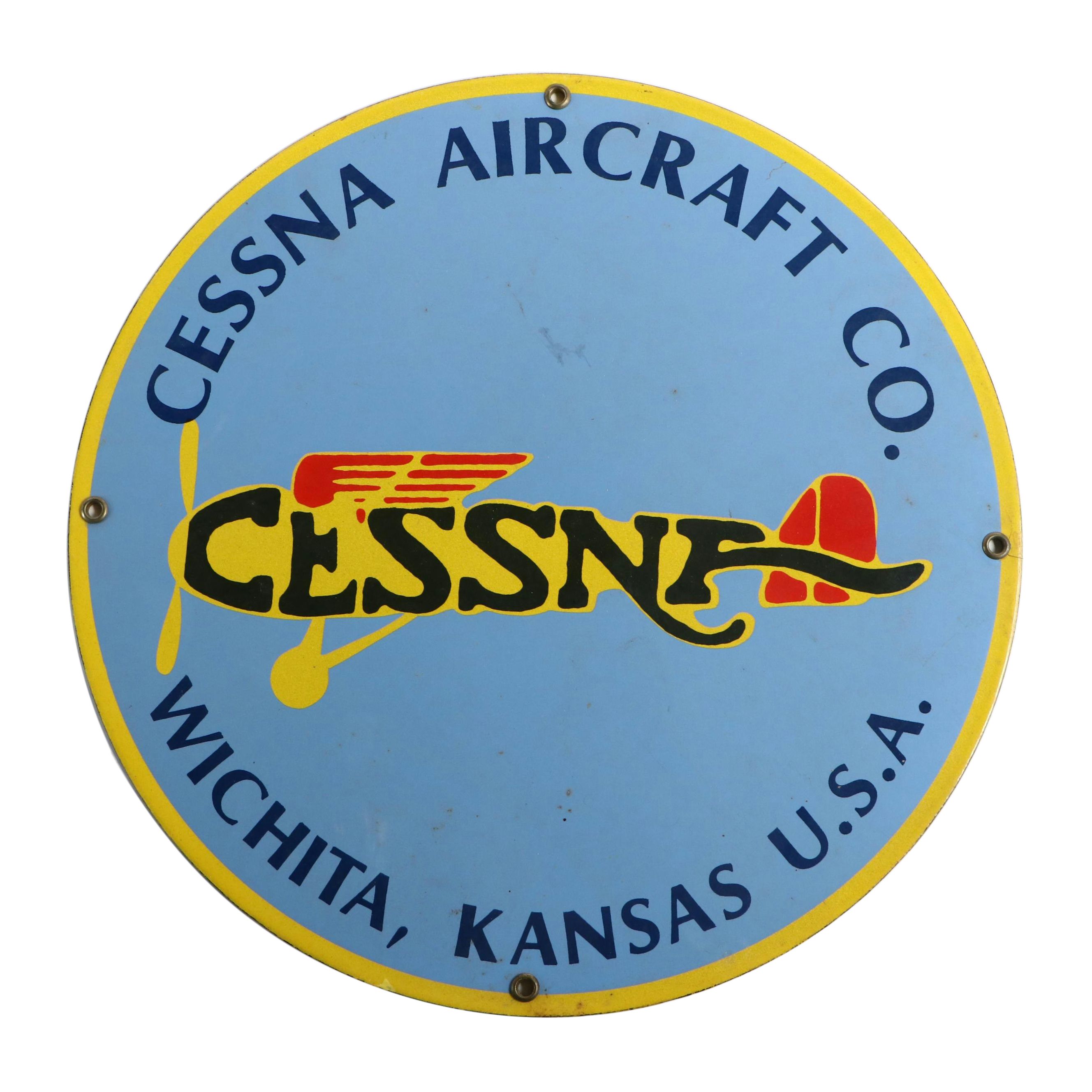 Cessna Aircraft Company Advertising Sign, Mid to Late 20th Century
