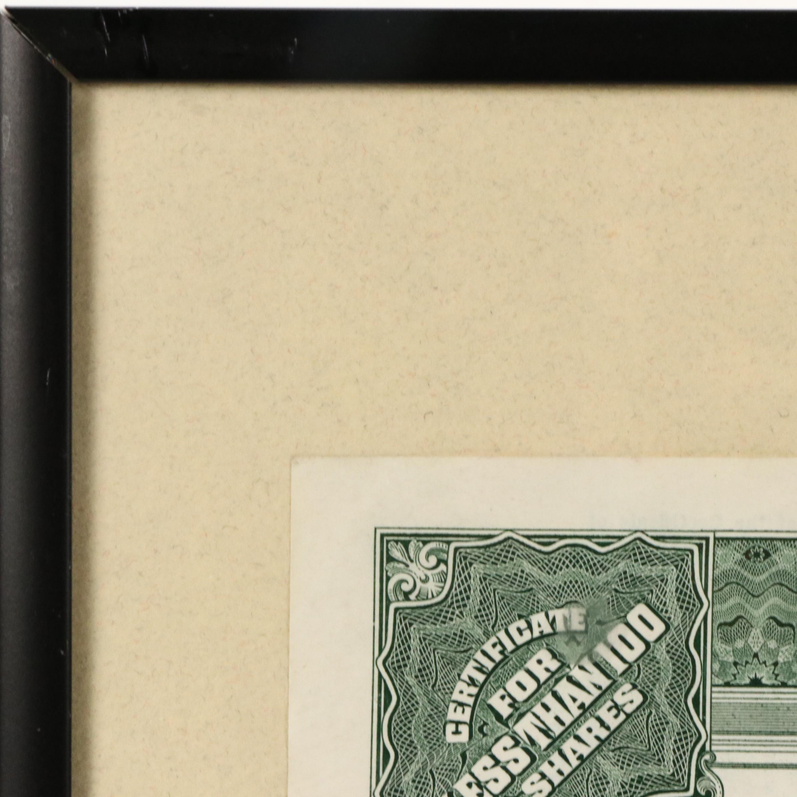 United States Lines Company Stock Certificate, 1949