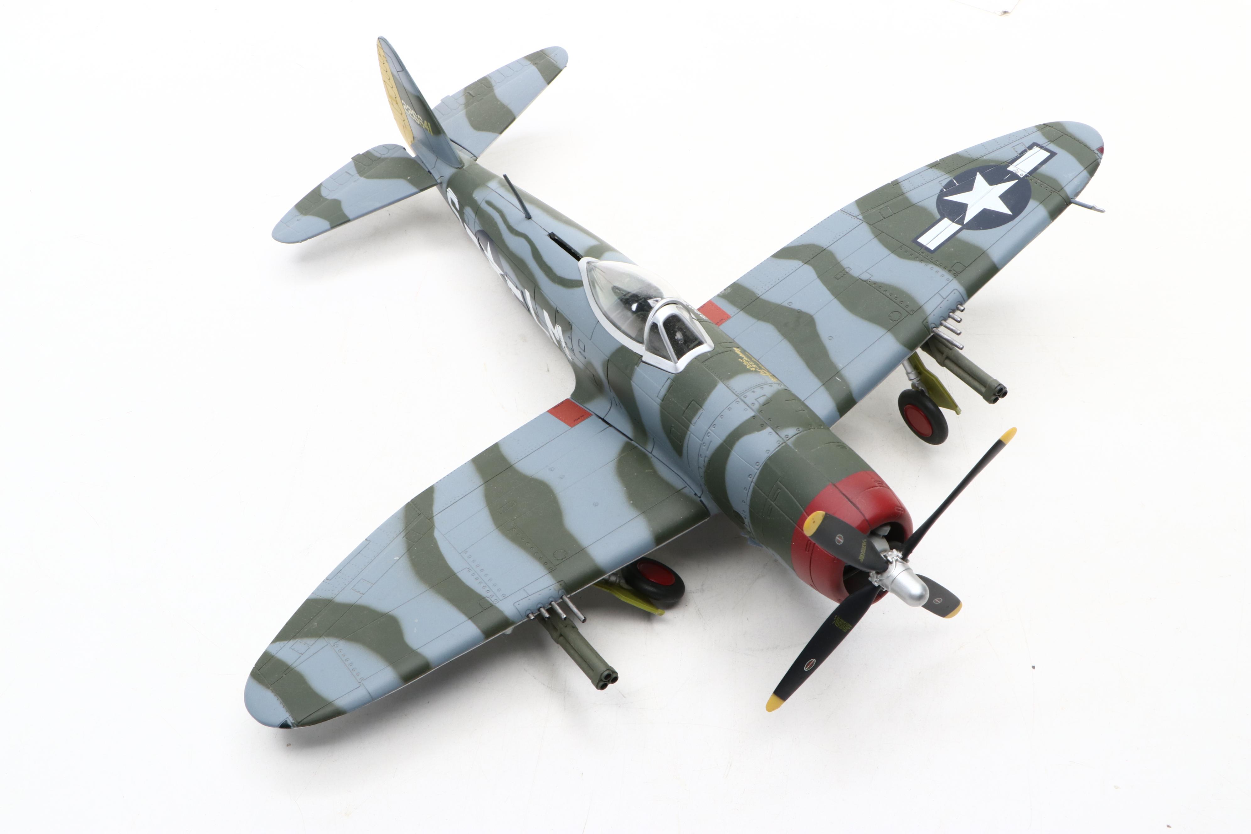 WWII Era Model Aircraft and Other Figures Featuring P-47 Thunderbolt and More