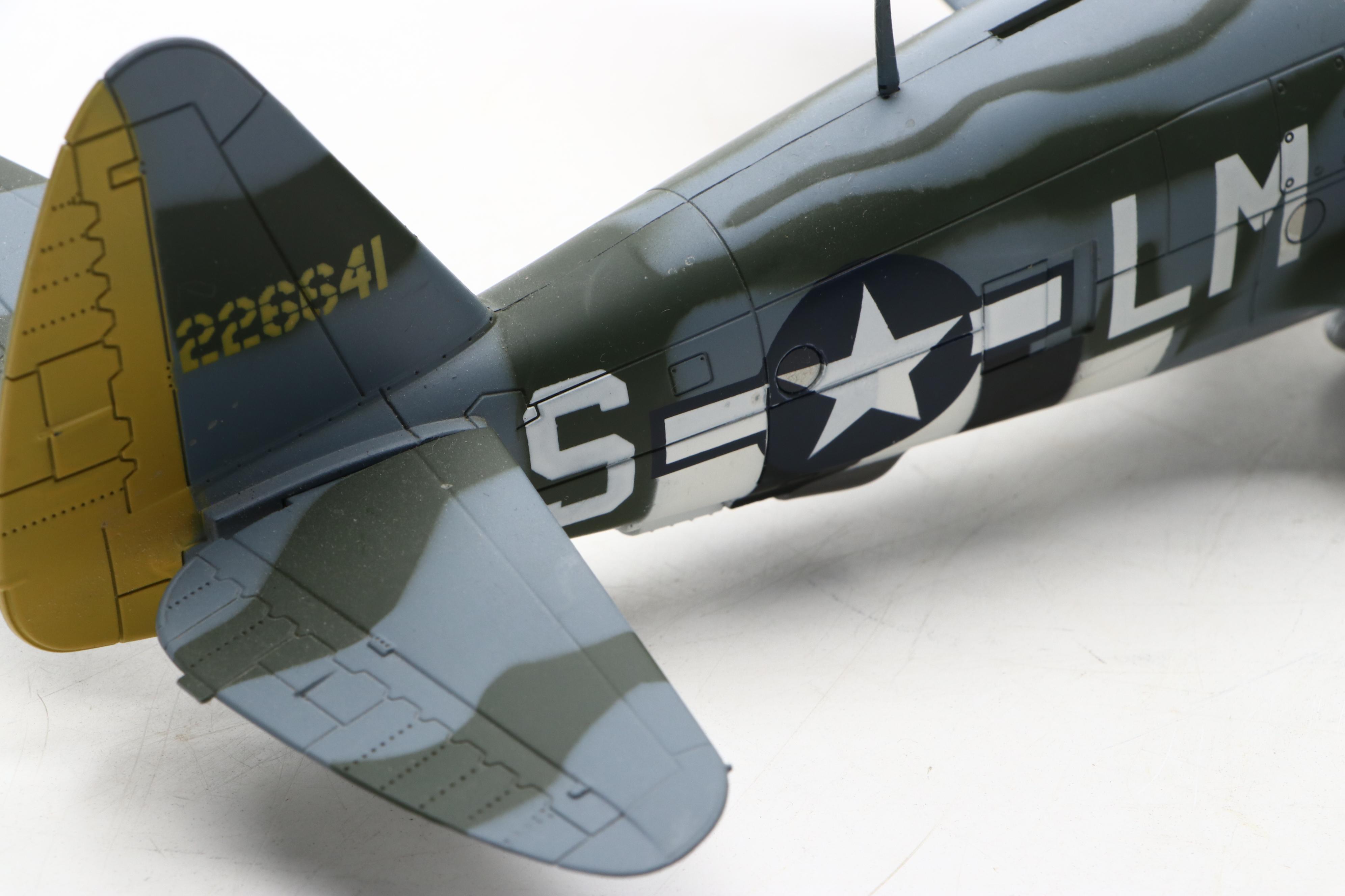 WWII Era Model Aircraft and Other Figures Featuring P-47 Thunderbolt and More