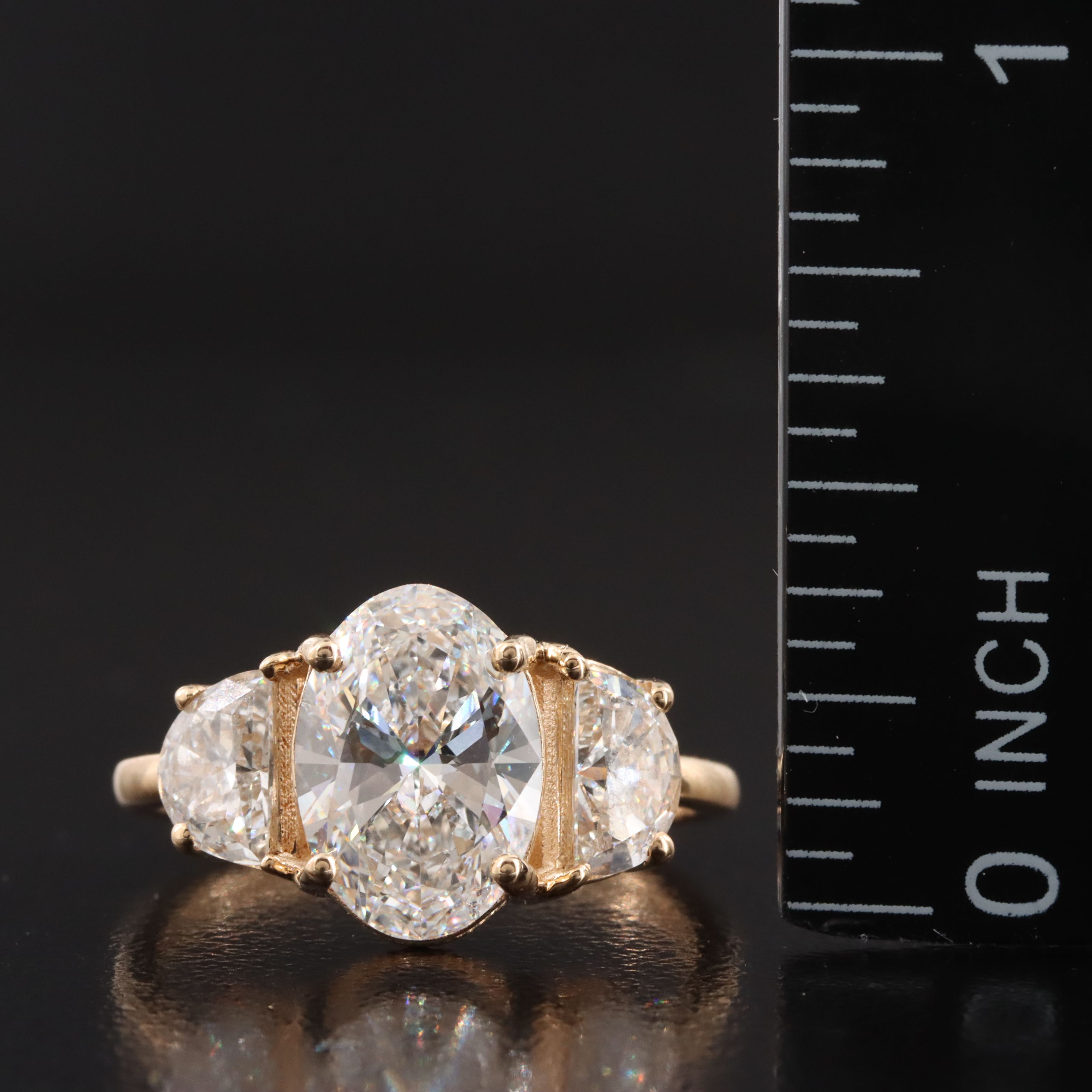 18K 2.74 CTW Lab Grown Diamond Ring with IGI Report