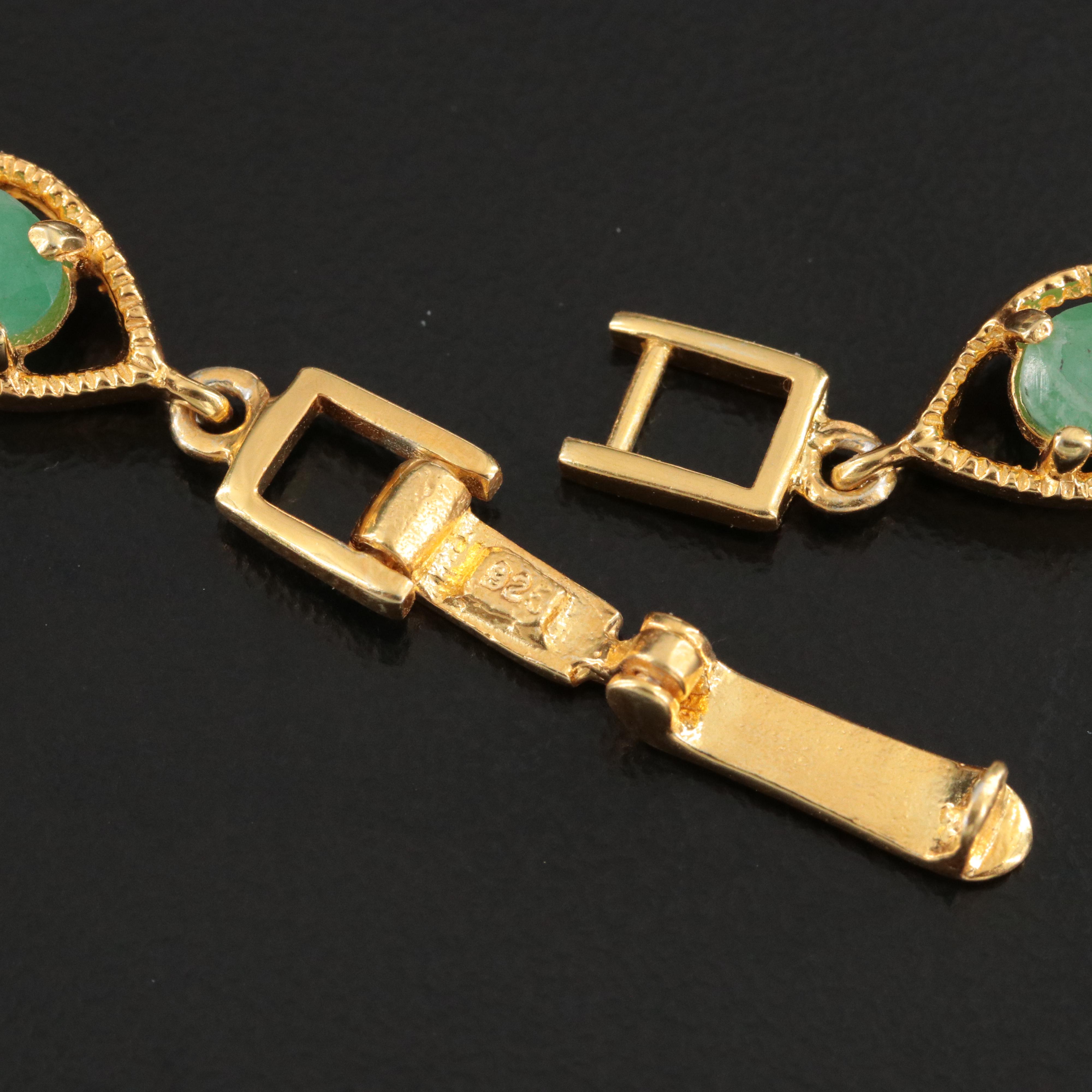 Sterling Emerald and Sapphire Floral Fringe Necklace