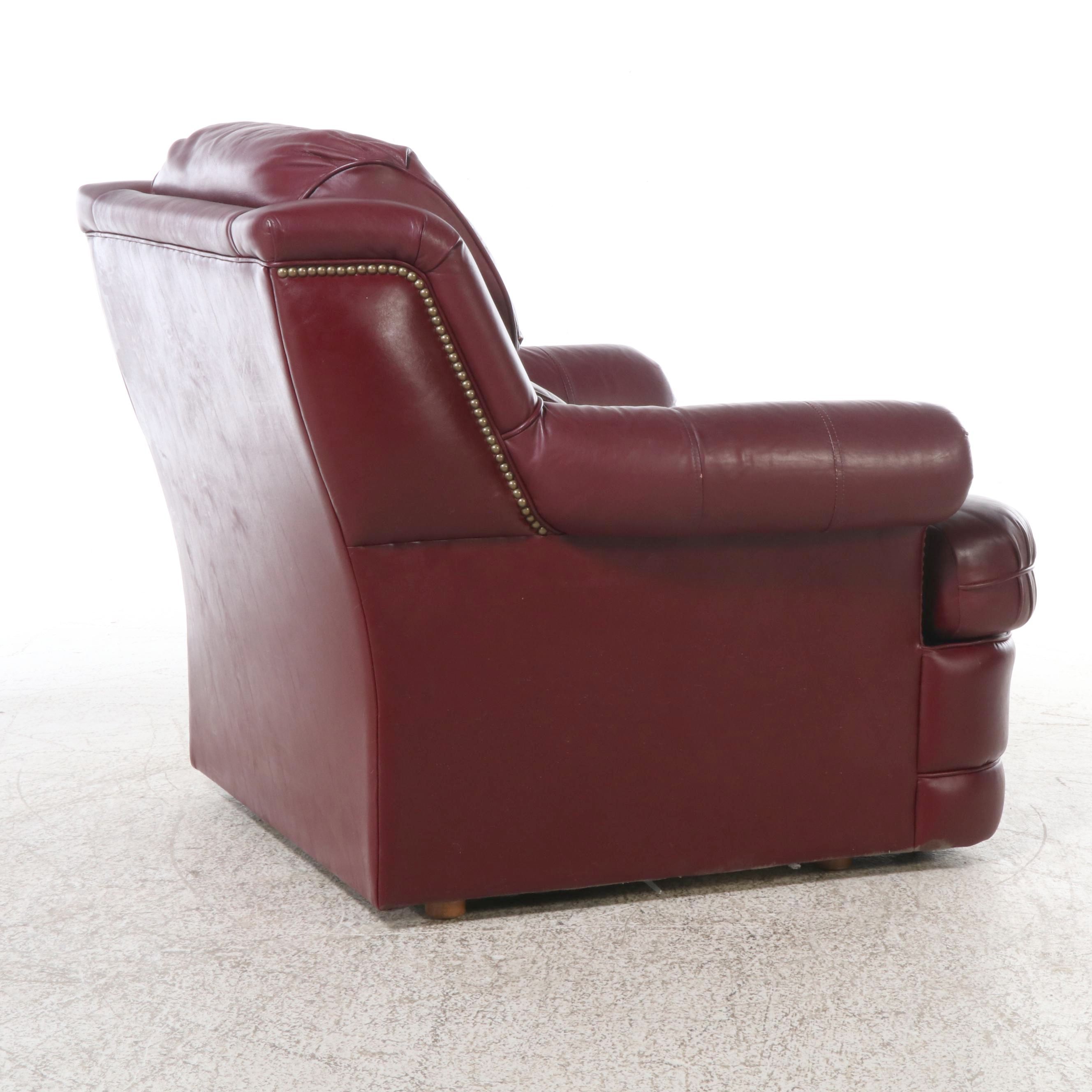 La-Z-Boy Faux Leather Armchair with Ottoman