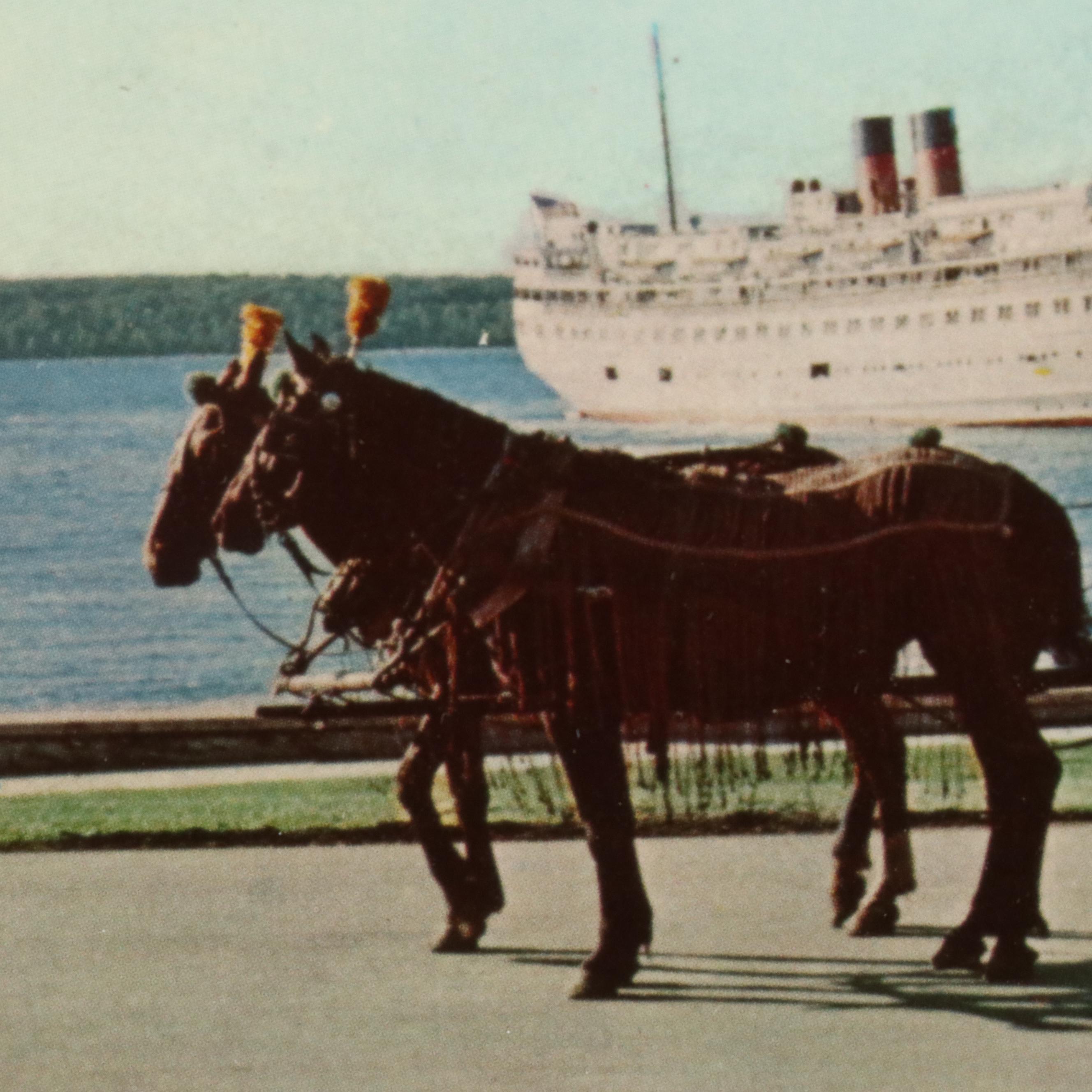 Great Lakes Cruises Memorabilia Including Plate, Brochure, Postcards, Circa 1967