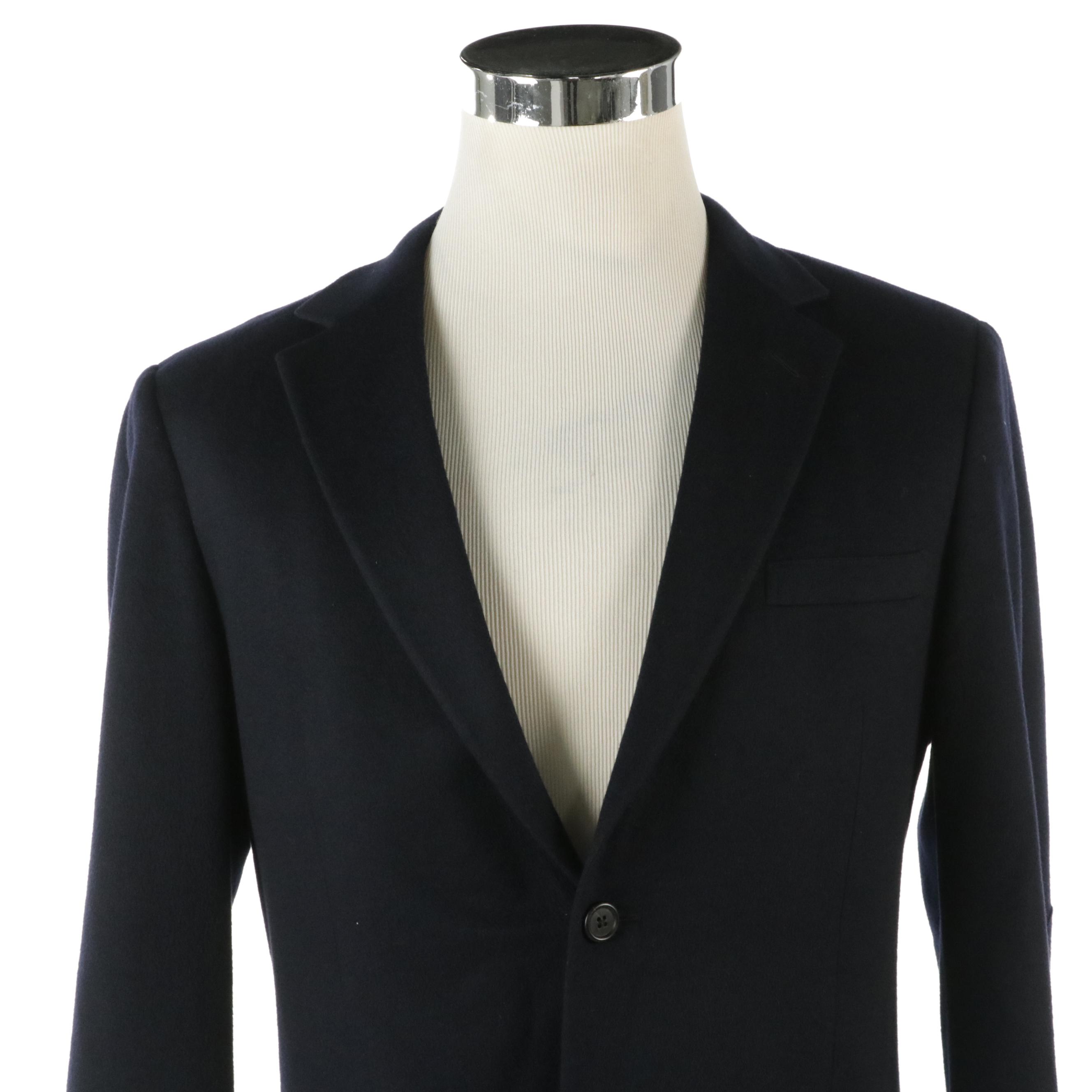 Men's Prada Navy Cashmere Two-Button Blazer Jacket