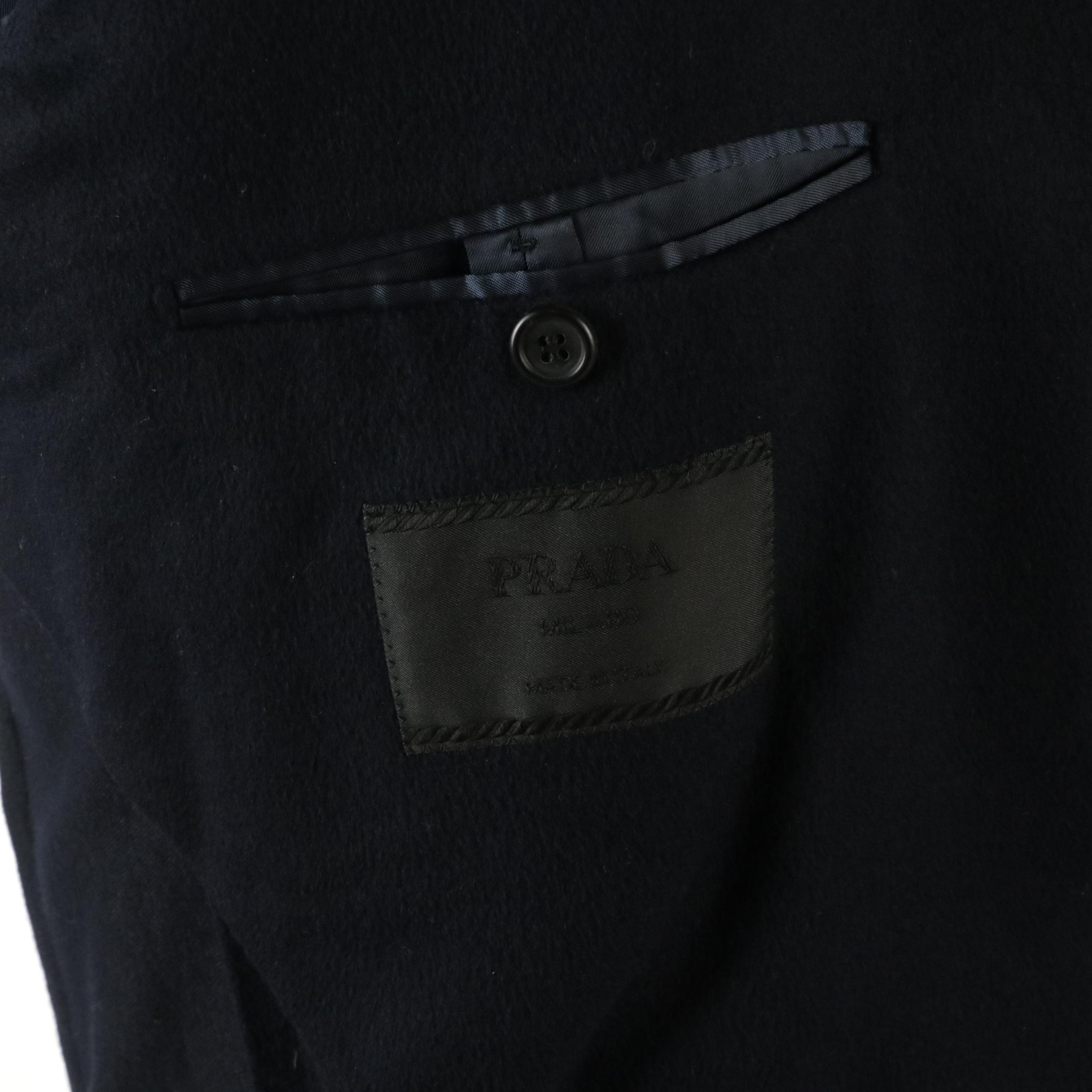 Men's Prada Navy Cashmere Two-Button Blazer Jacket