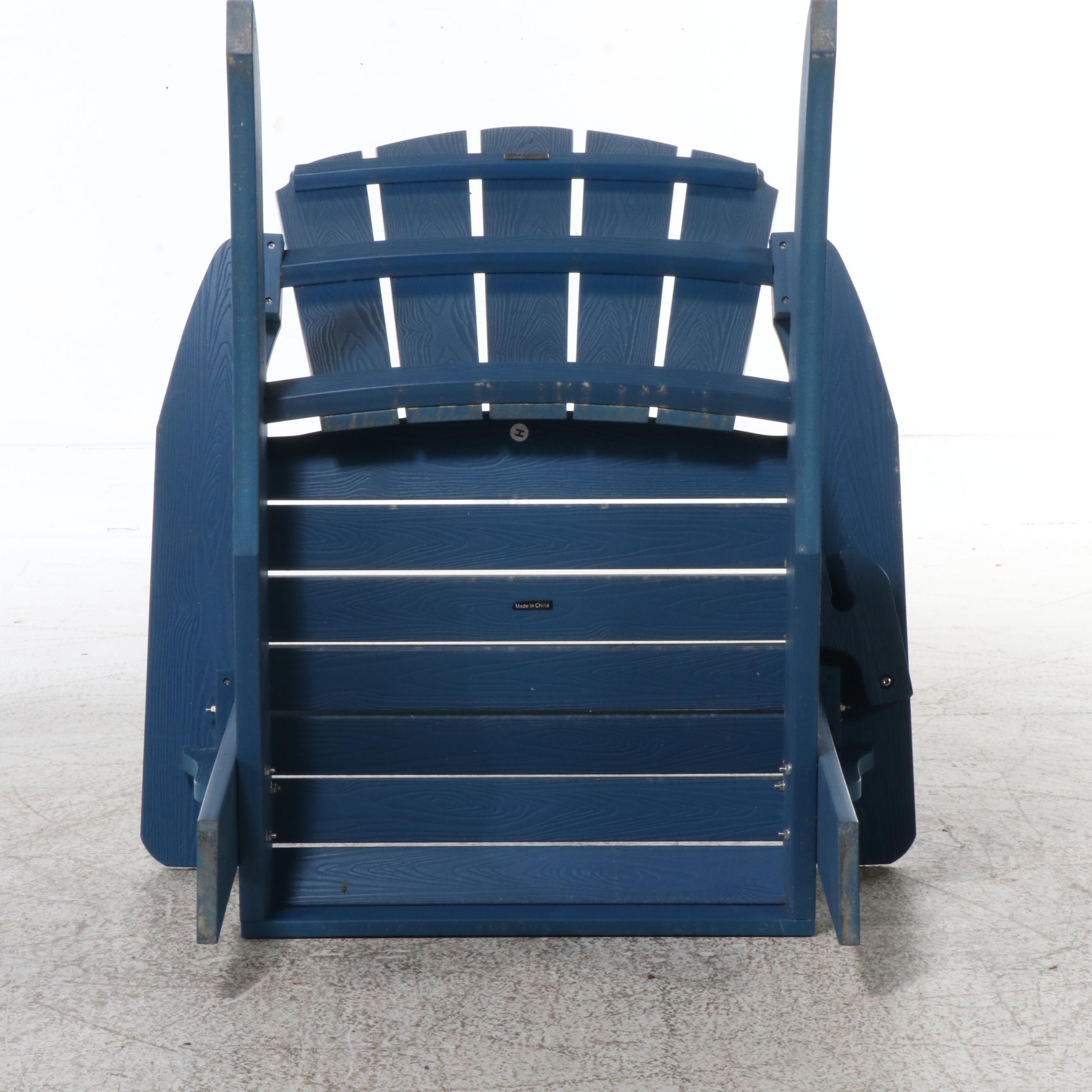 Pair of Blue Adirondack Armchairs