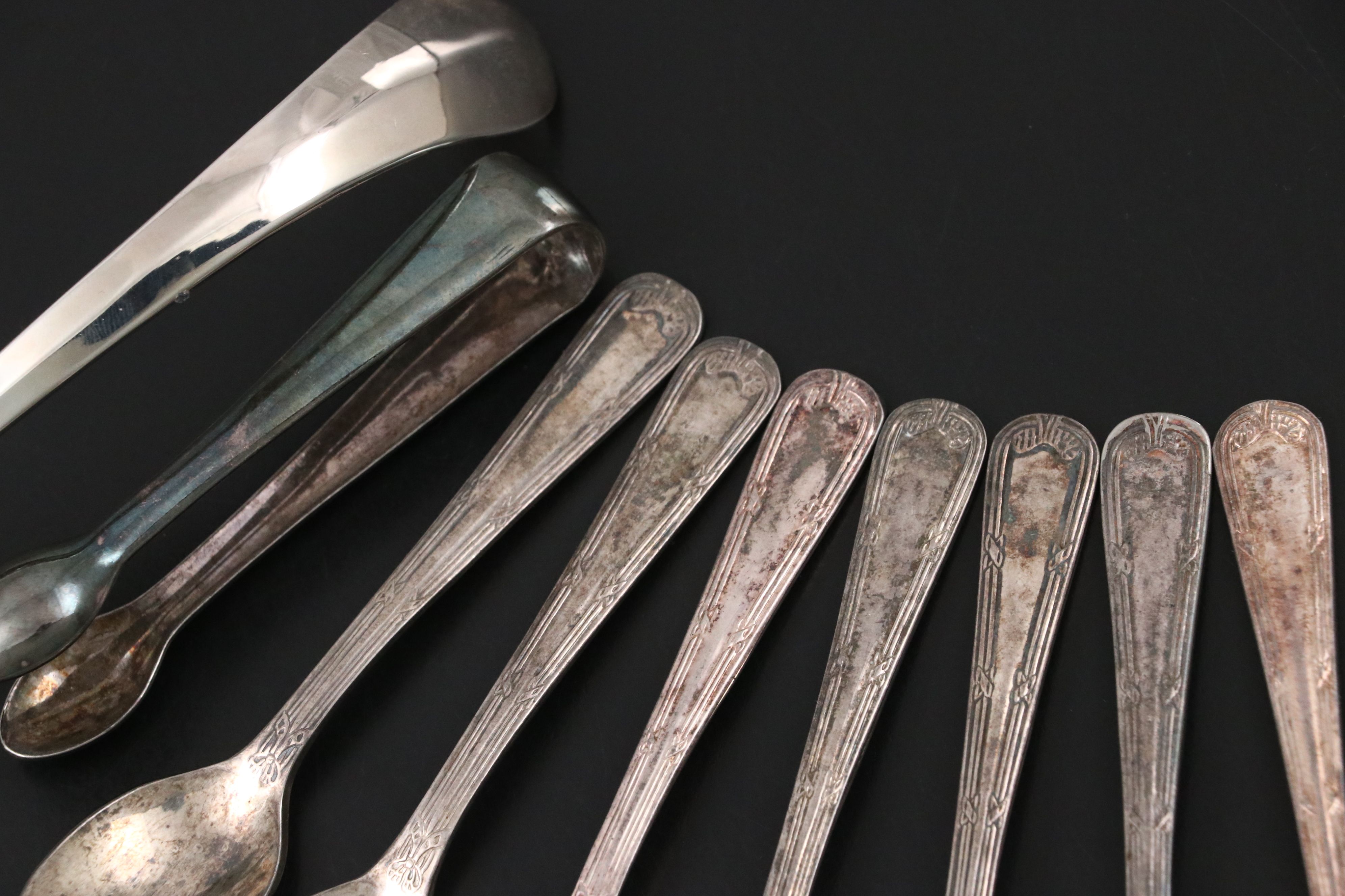 Ritz-Carlton Hotel Silver Plate Spoons and Tongs with Gerity Ladle and Bookmark