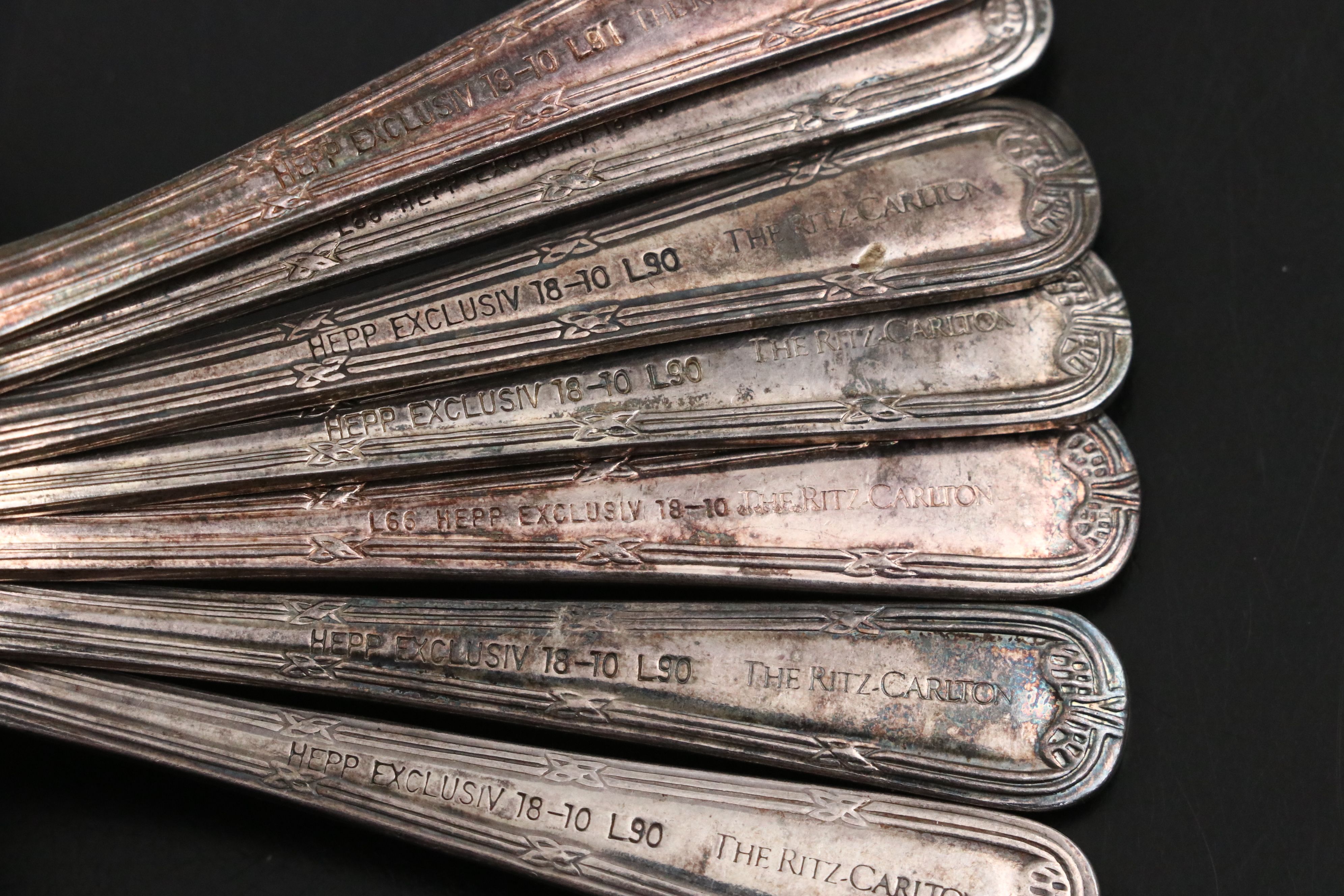 Ritz-Carlton Hotel Silver Plate Spoons and Tongs with Gerity Ladle and Bookmark