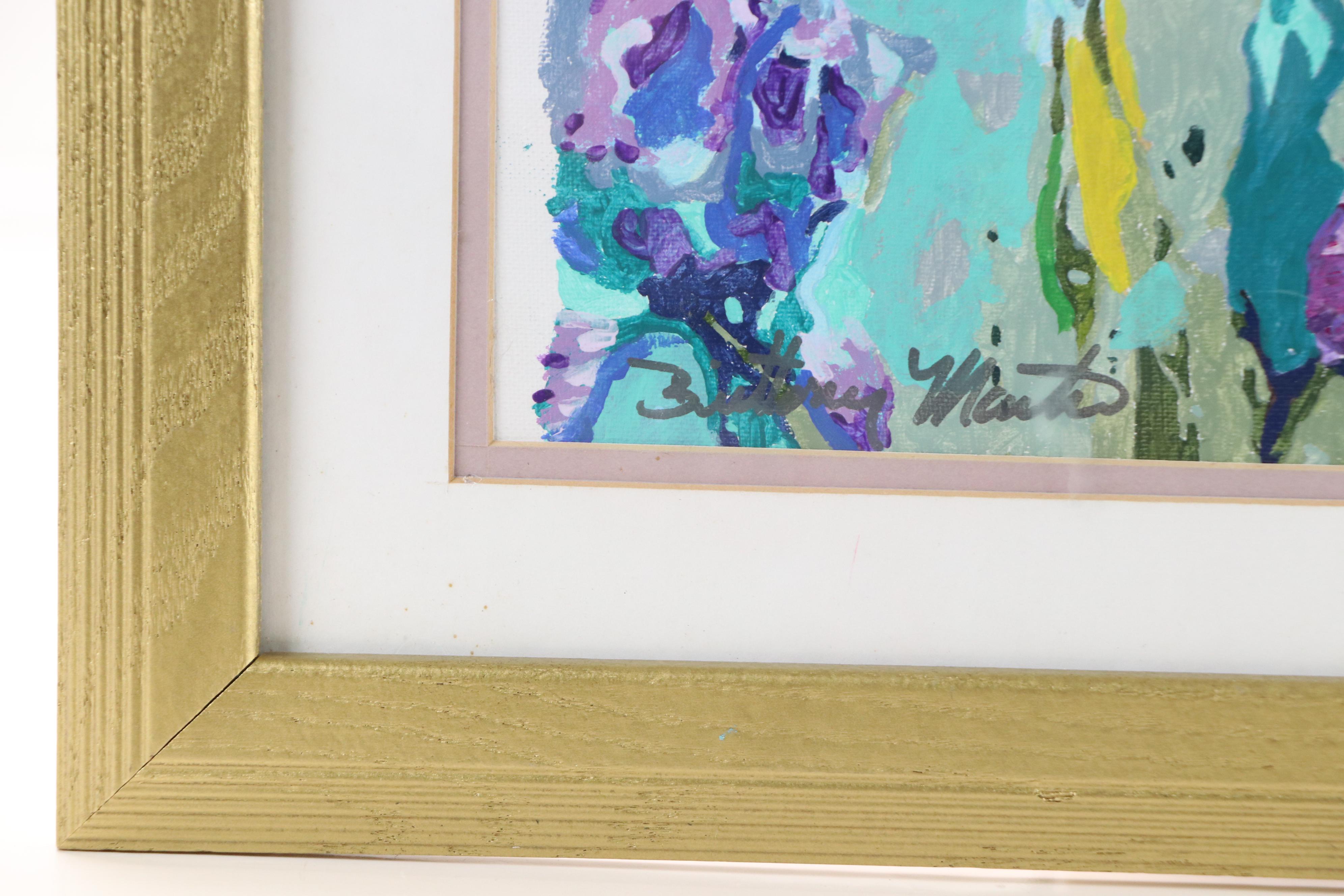 Brittony Martin Acrylic Painting "Irises in Blue," 2025