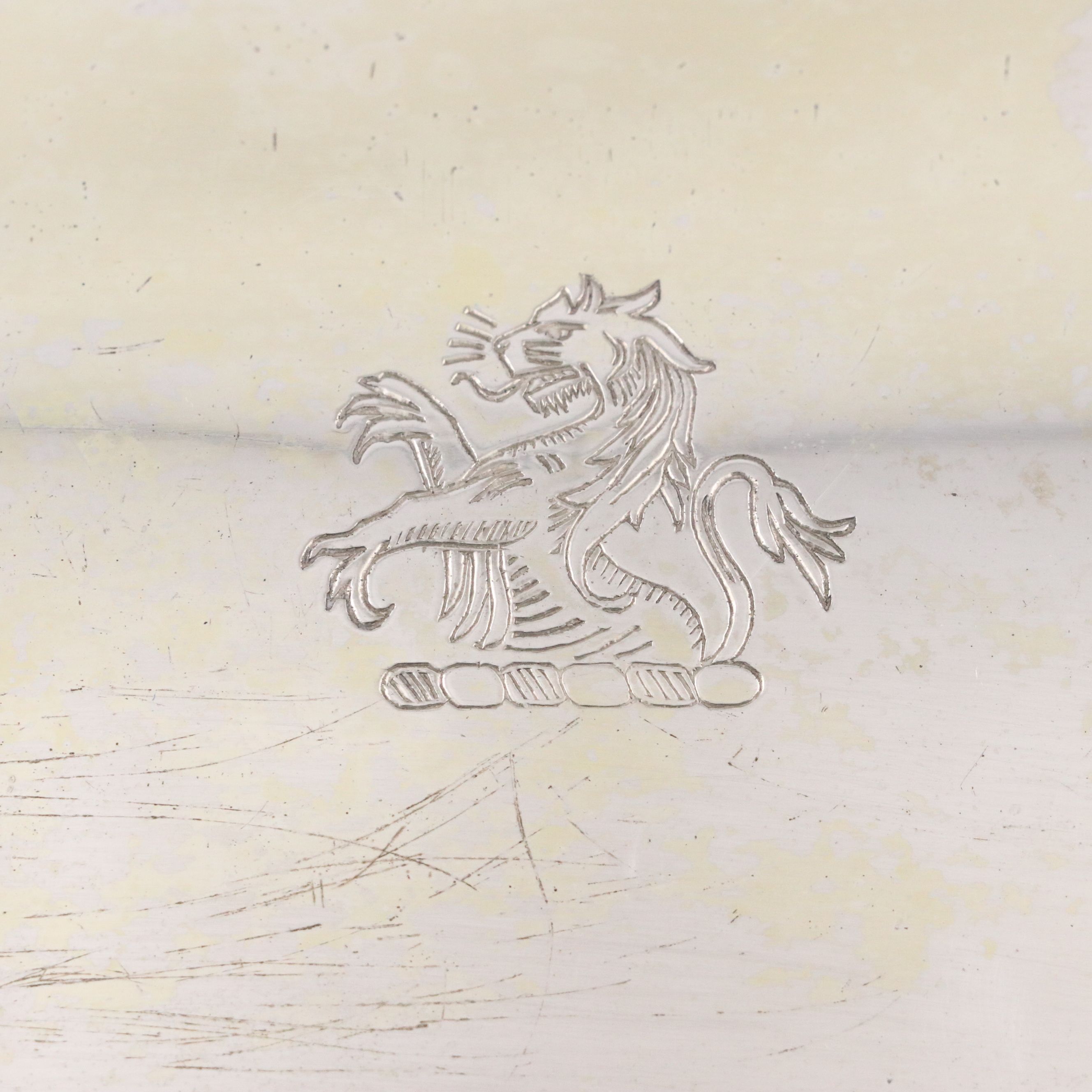 Friedman Silver Plate Cigar Box with Mid Century Silver Plate Cigarette Box