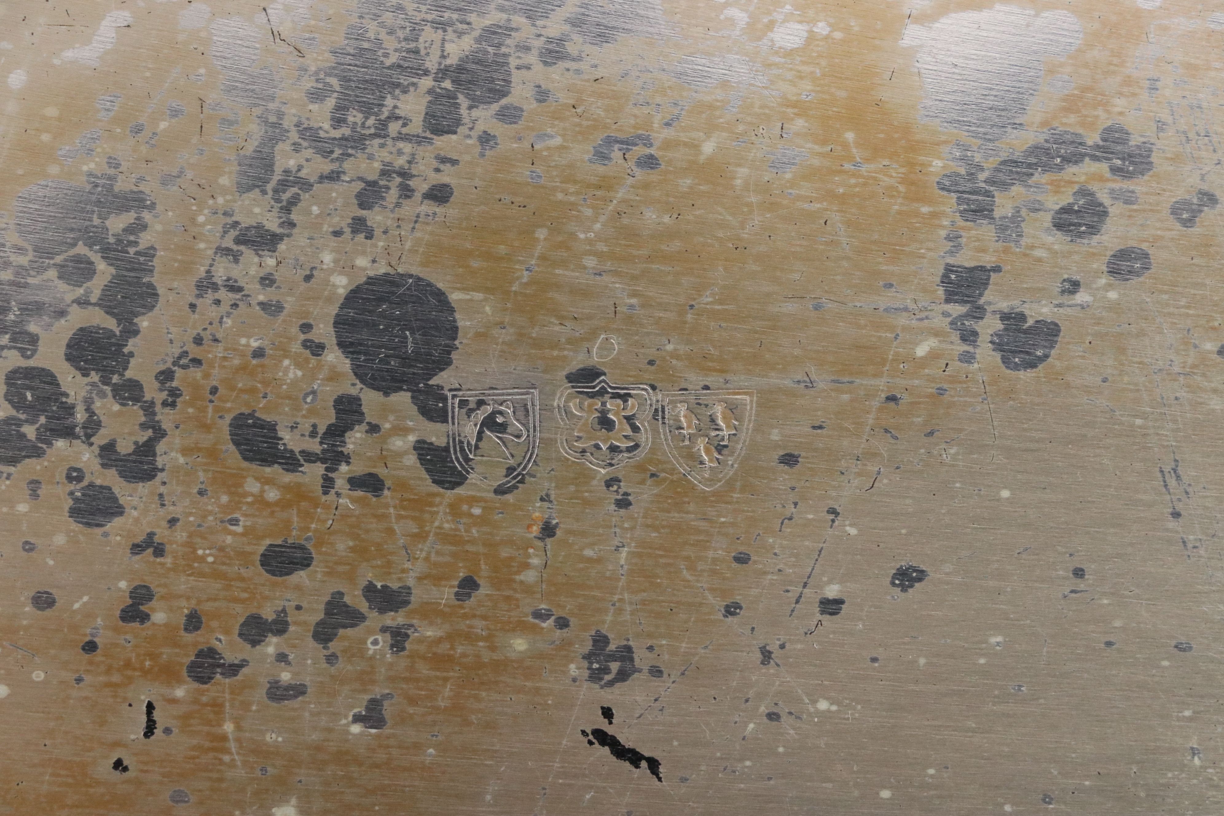 Friedman Silver Plate Cigar Box with Mid Century Silver Plate Cigarette Box