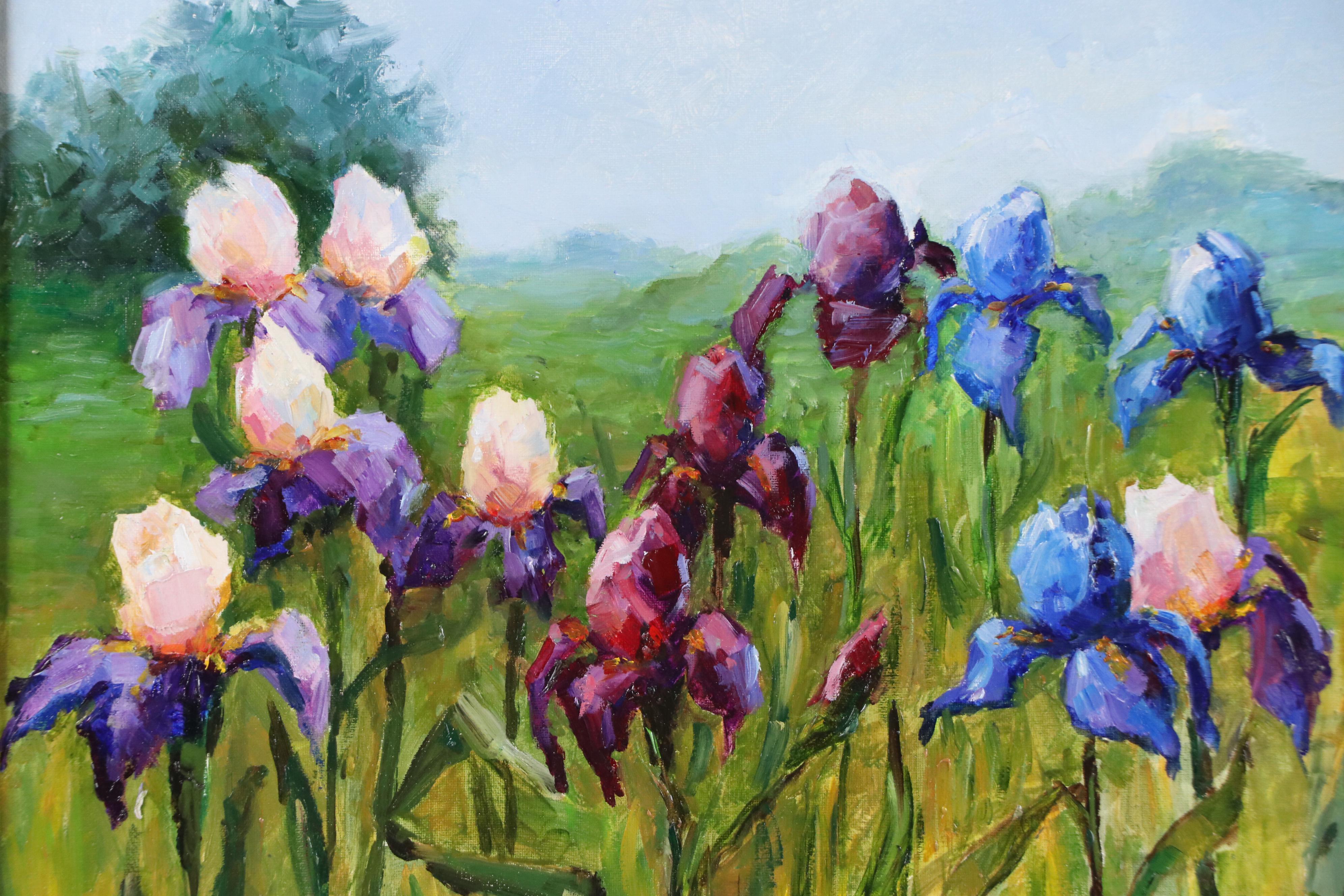 Nataliya Shlomenko Oil Painting "Irises," 2025