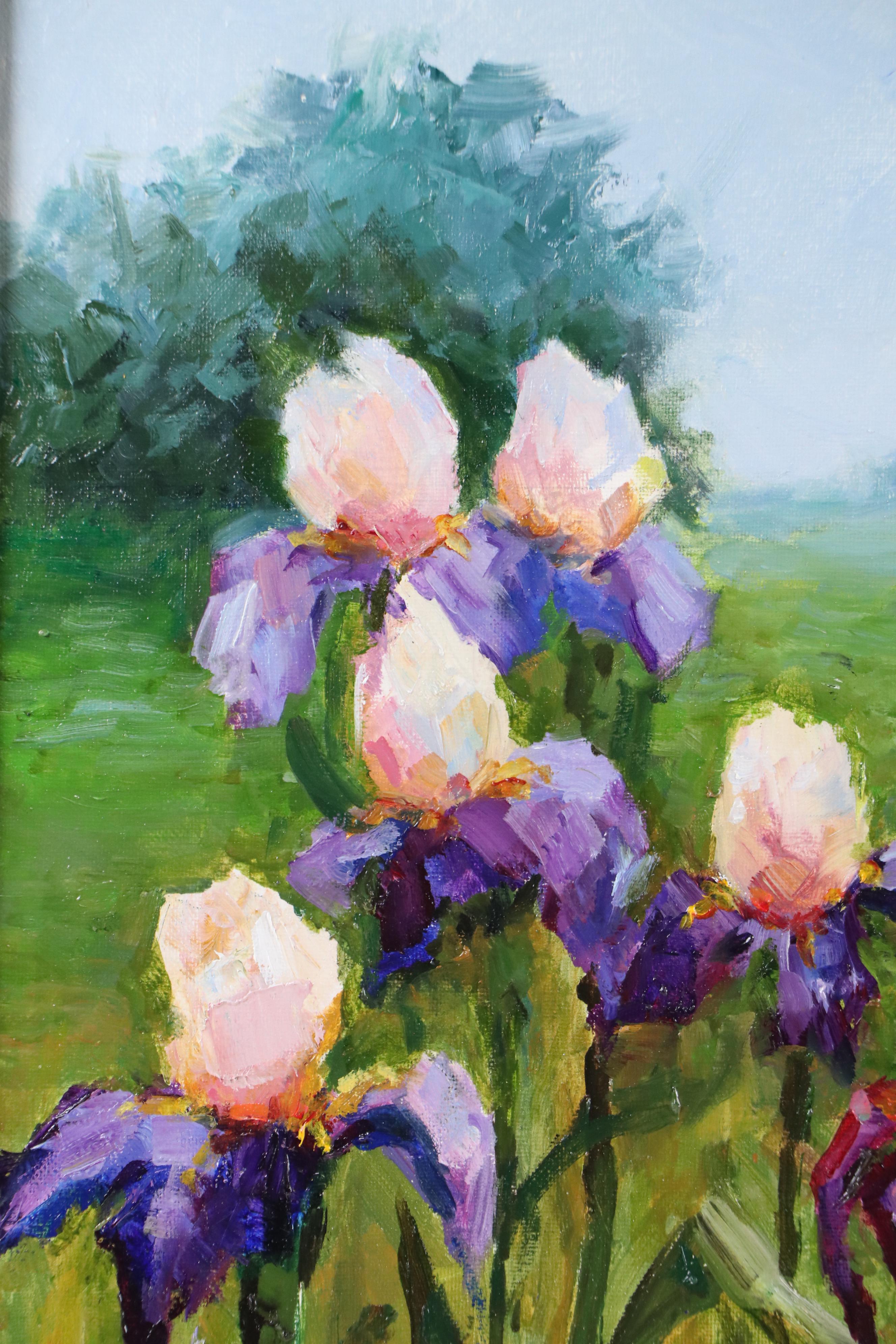 Nataliya Shlomenko Oil Painting "Irises," 2025