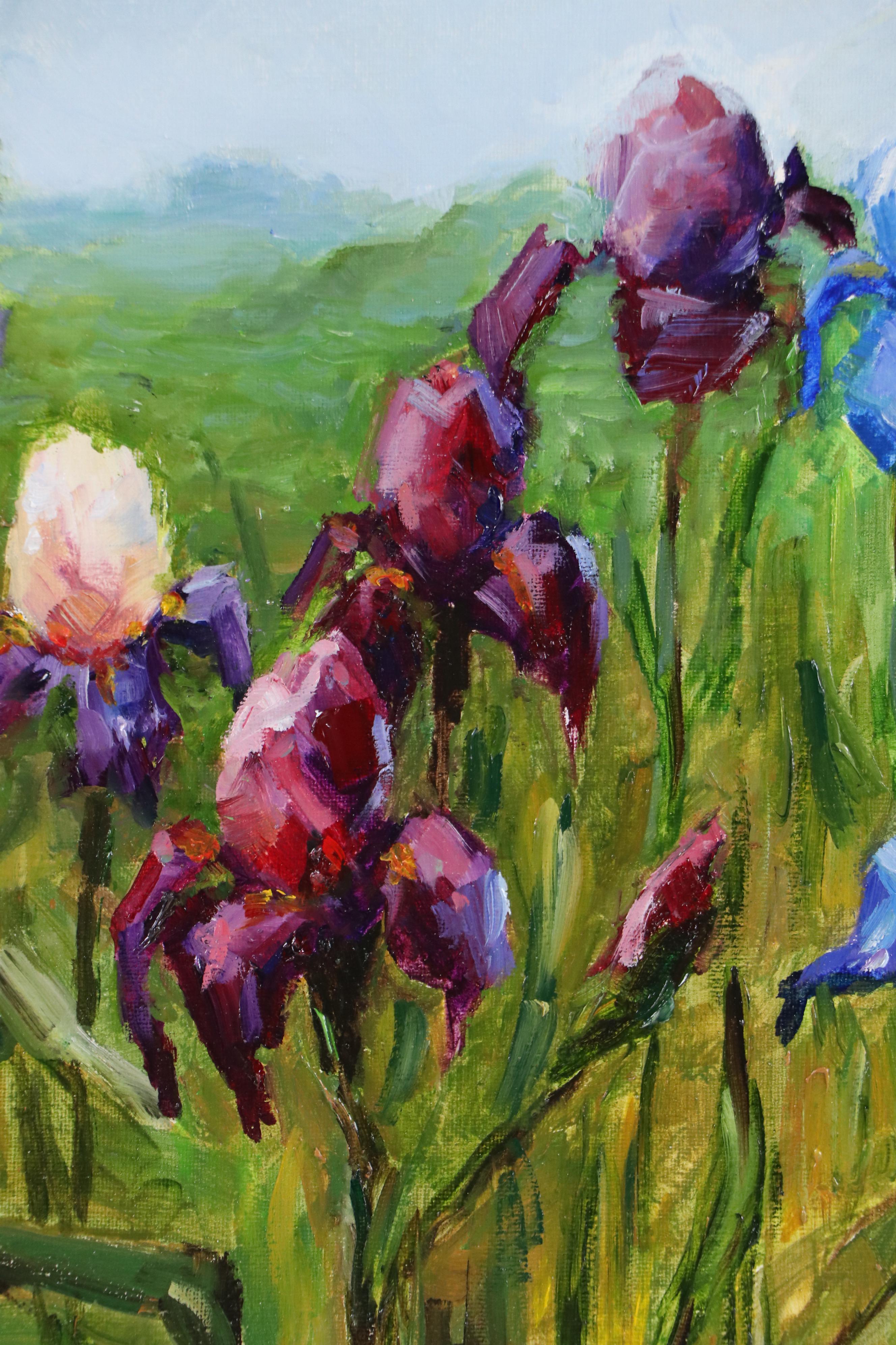 Nataliya Shlomenko Oil Painting "Irises," 2025