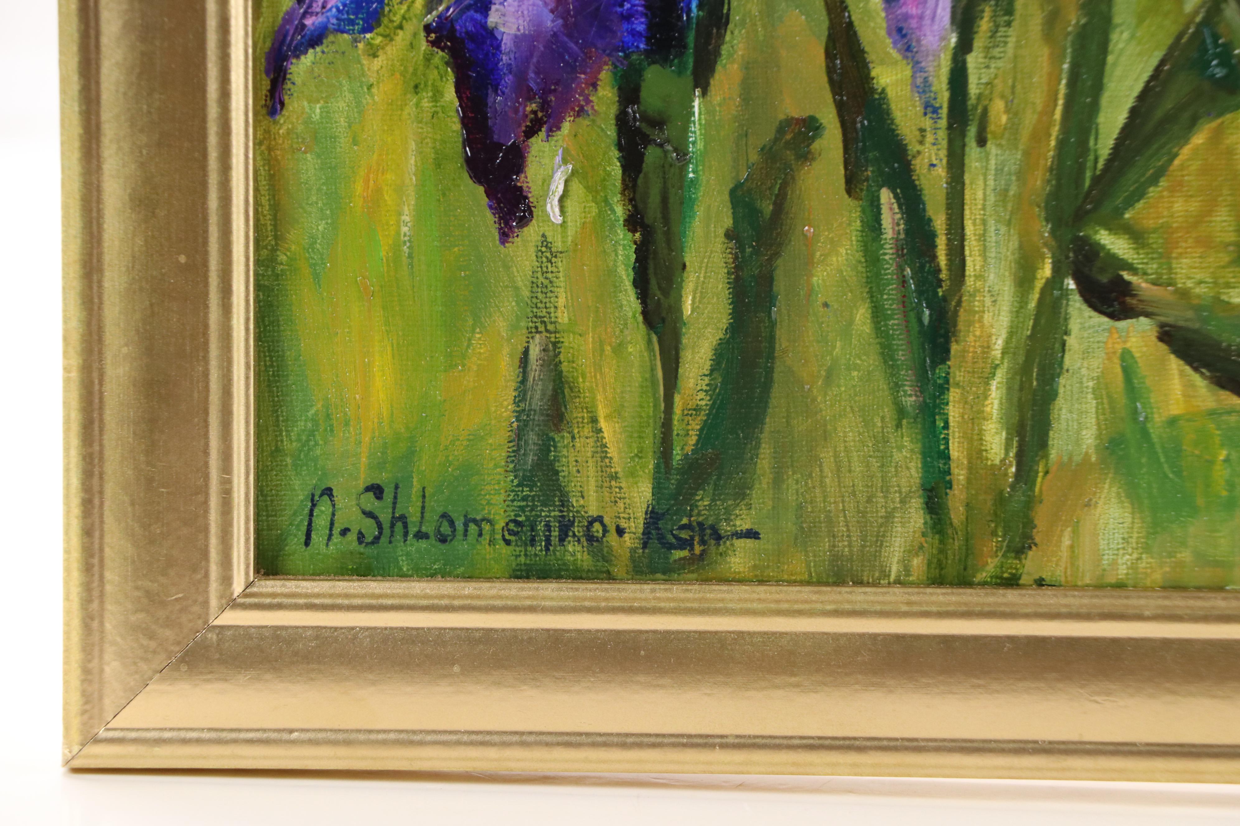 Nataliya Shlomenko Oil Painting "Irises," 2025