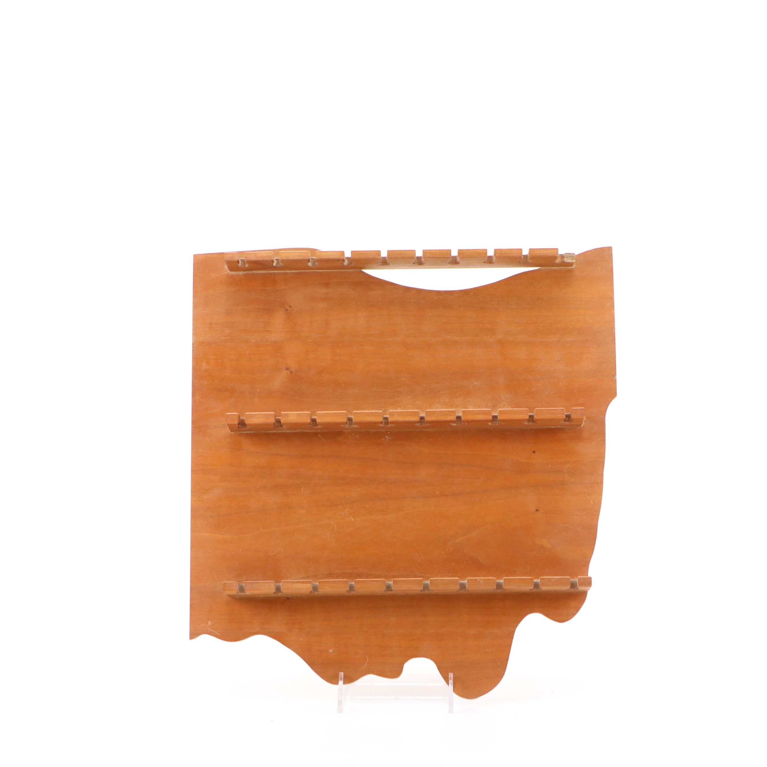 Ohio-Shaped, USA-Shaped and Chippendale Style Wood Spoon Racks