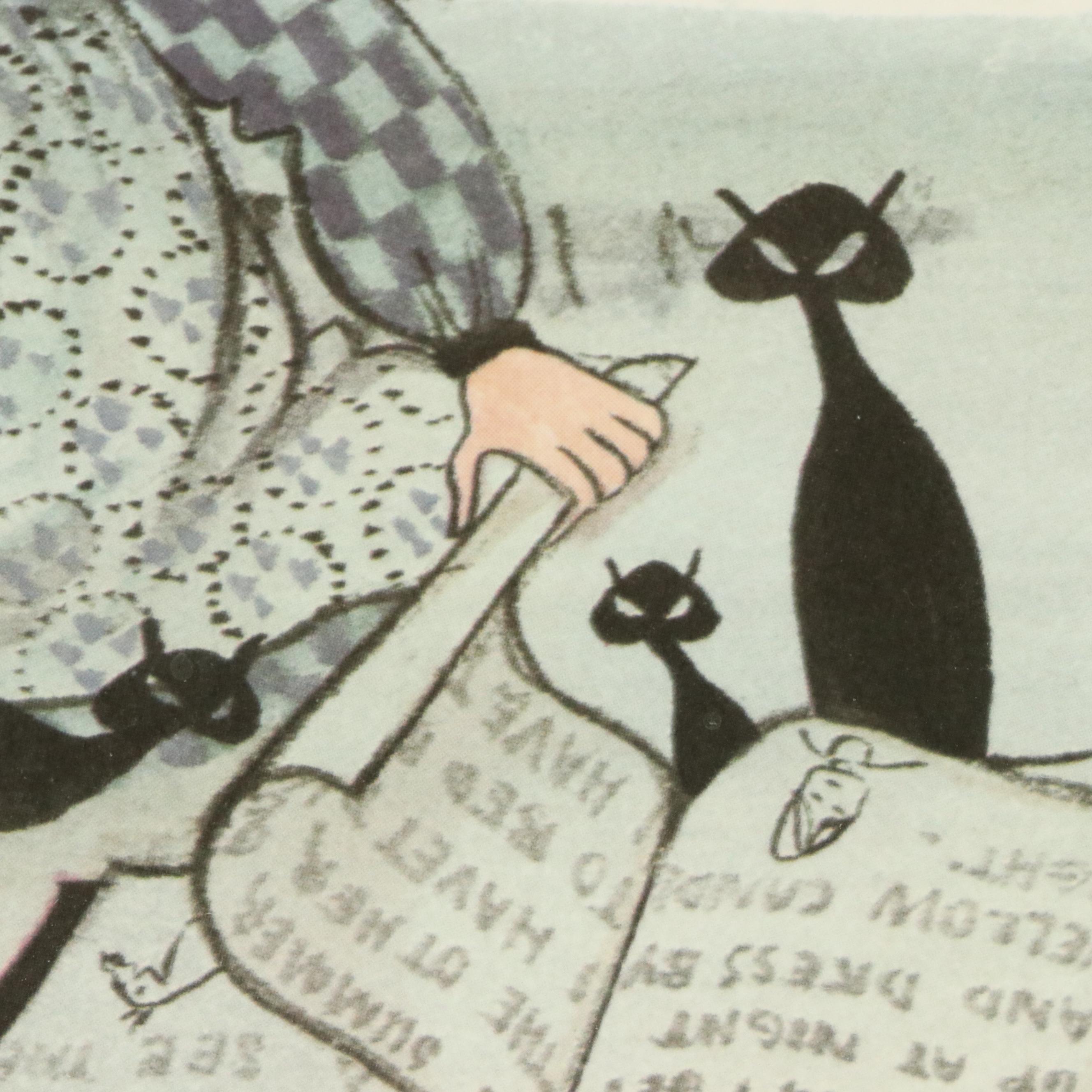 P. Buckley Moss Offset Lithograph "Story For All," 1991