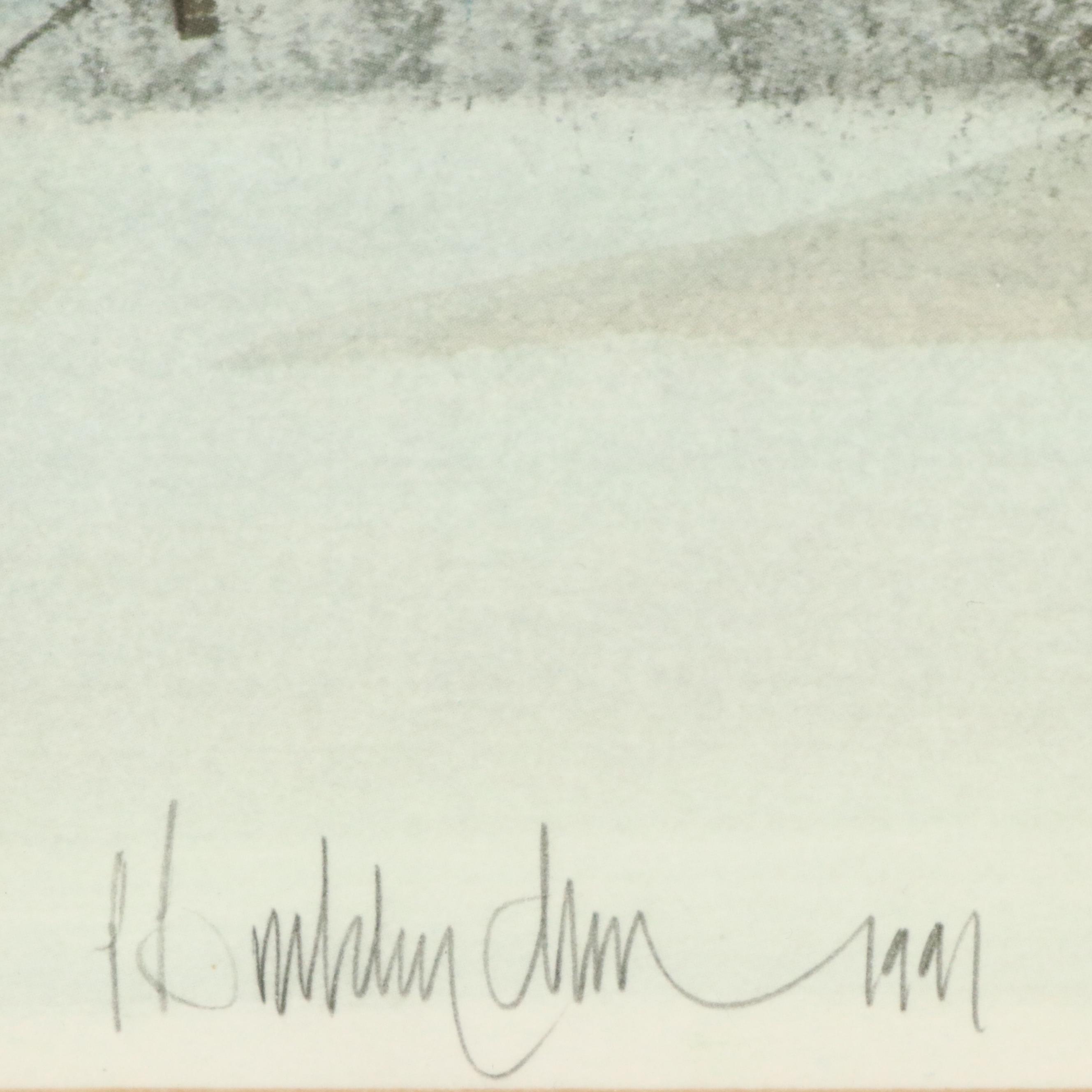 P. Buckley Moss Offset Lithograph "Story For All," 1991