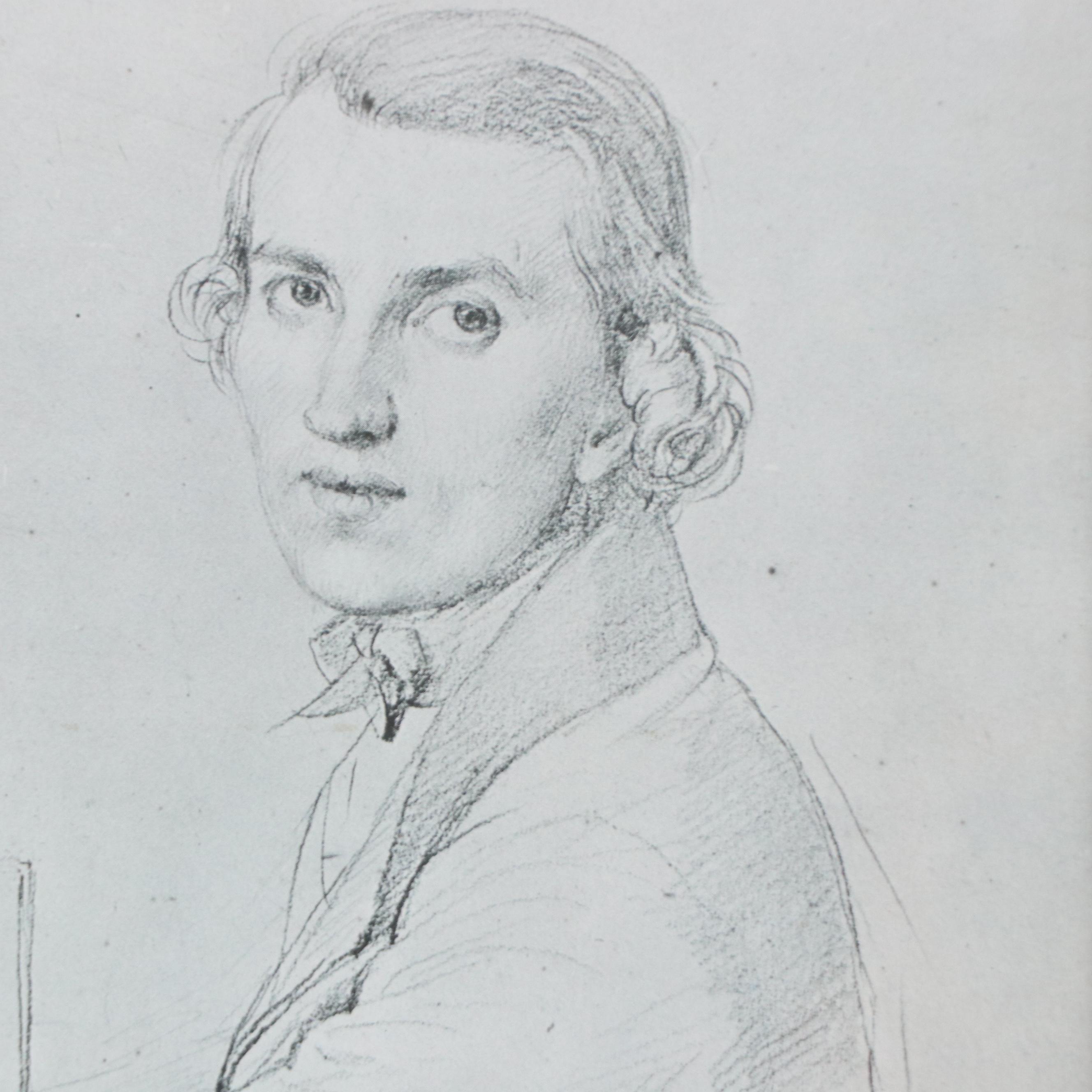 Offset Lithograph Portrait of Charles Gounod After Jean Auguste Dominique Ingres