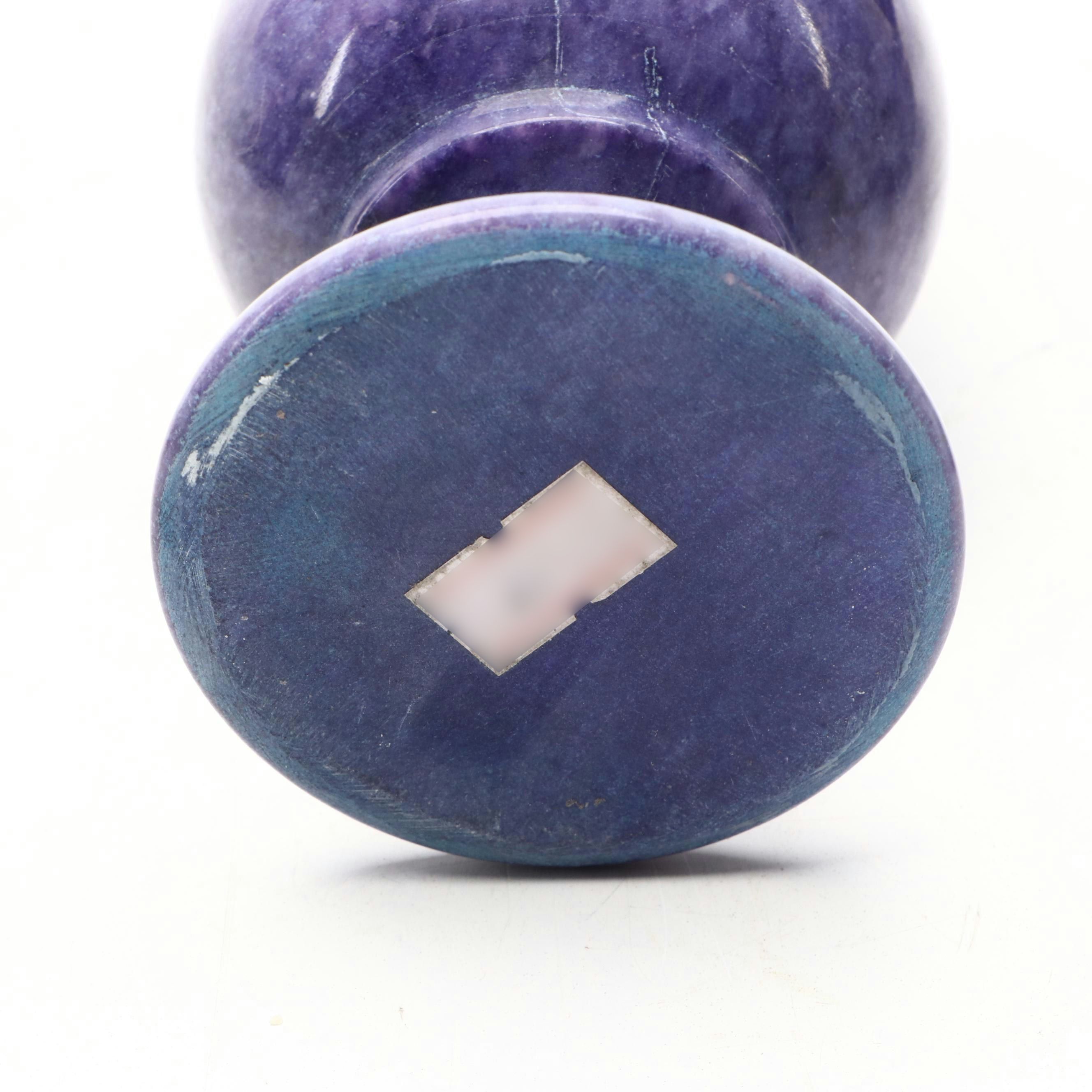 Polished and Carved Marble Lidded Jar and Dyed Calcite Table Accessories