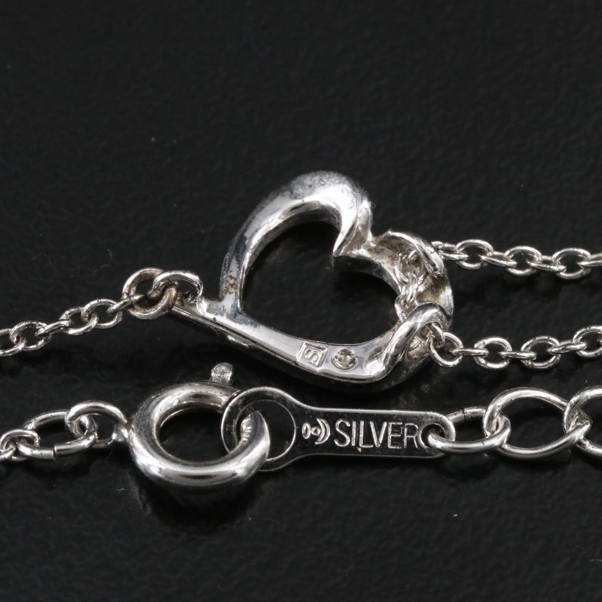 Tasaki Sterling Heart Necklace with Pearl Drop