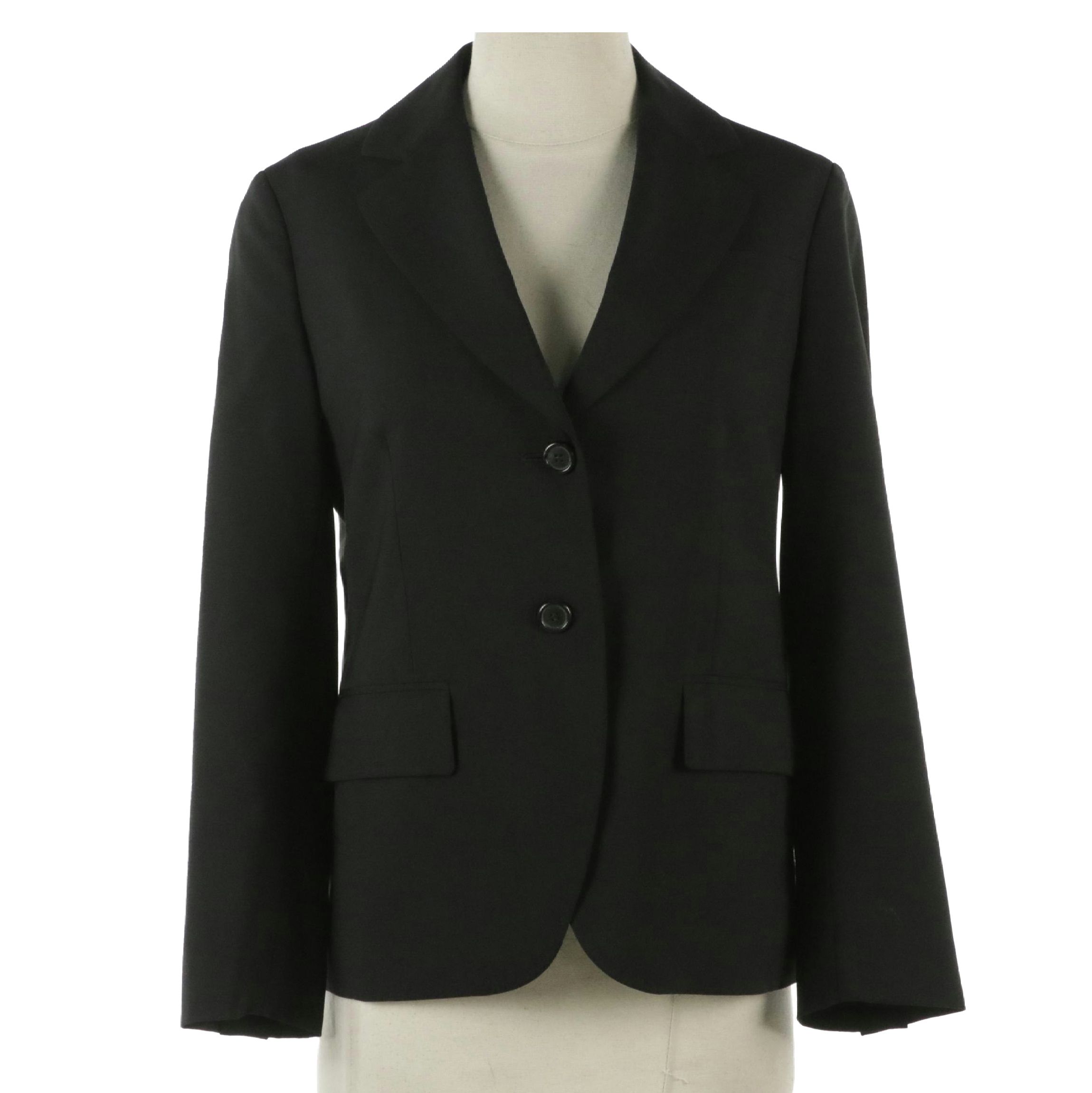 Prada Blazer Jacket in Black Wool