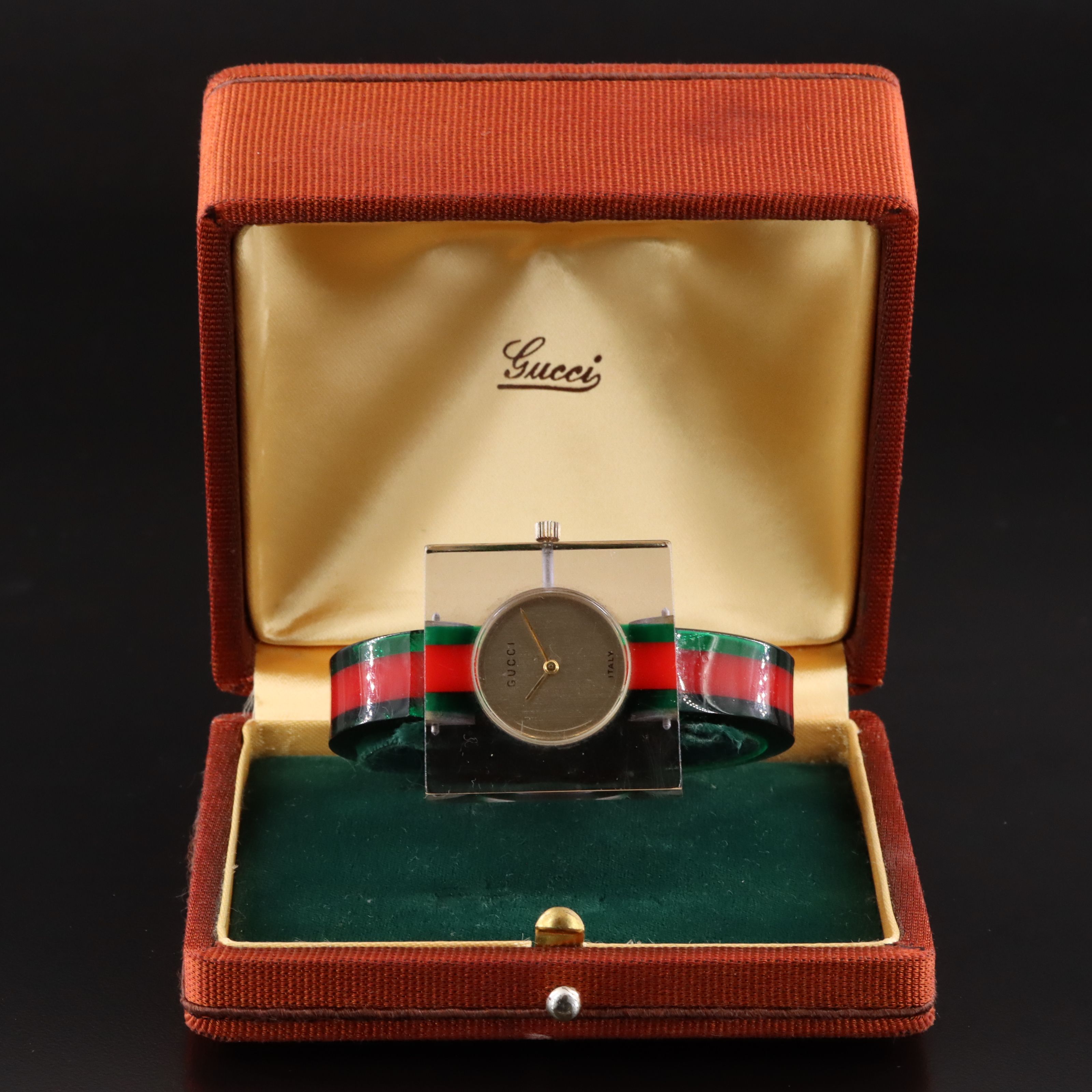 Gucci Red Green Vintage Web Watch