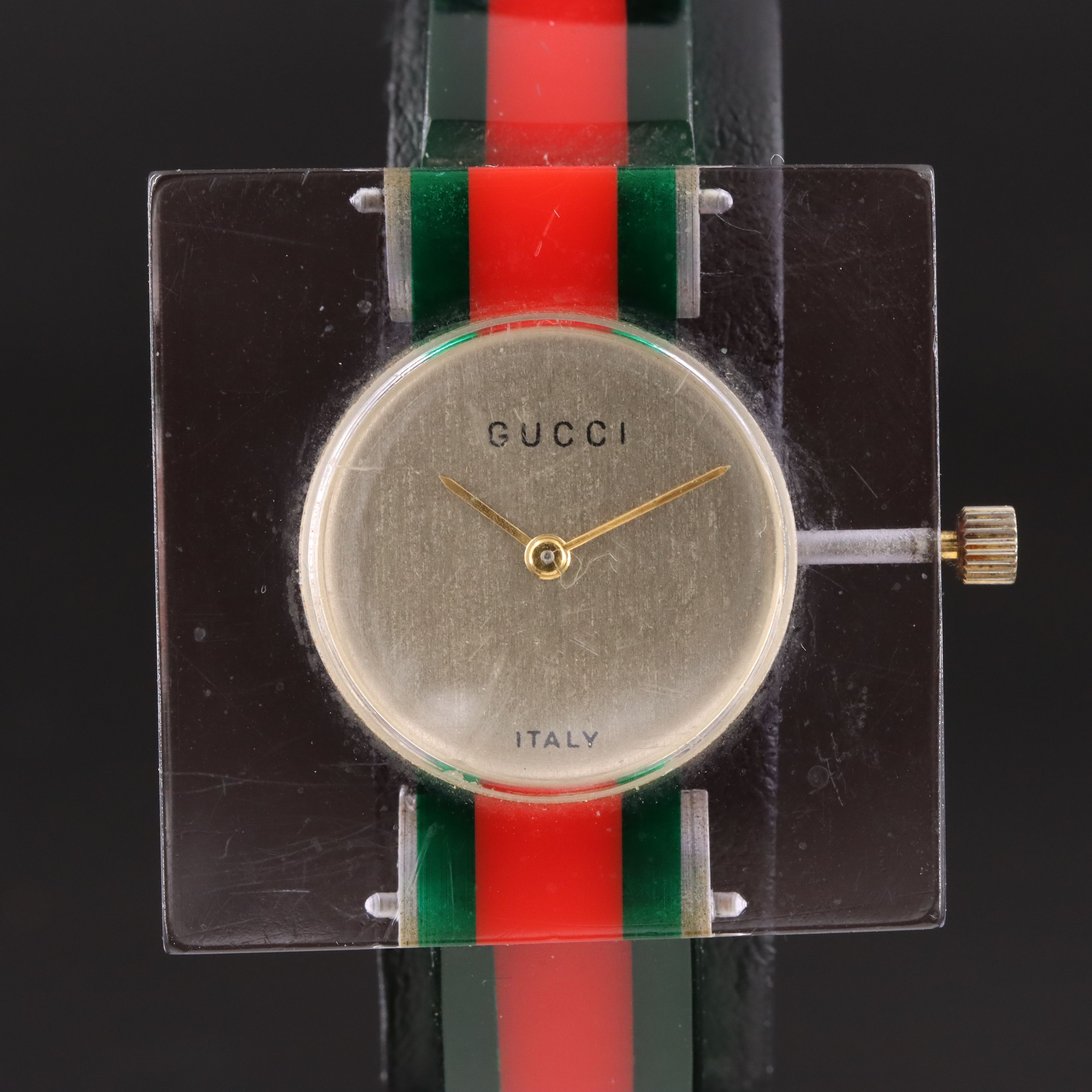 Gucci Red Green Vintage Web Watch