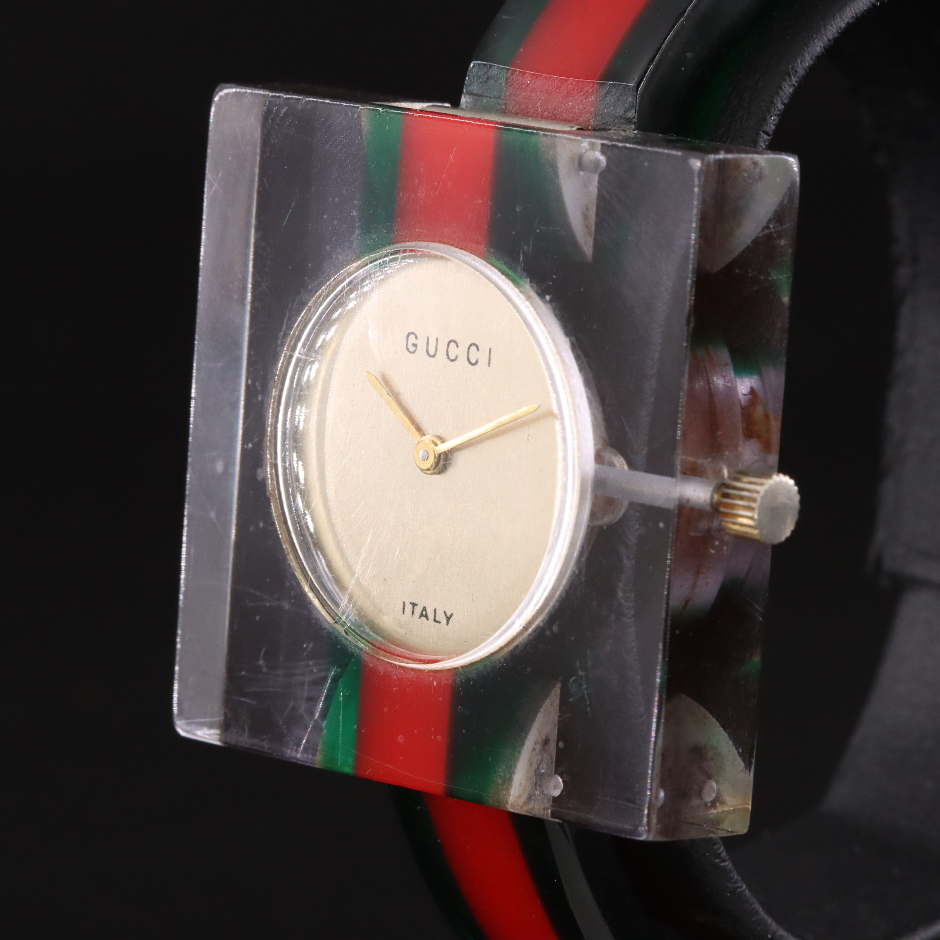 Gucci Red Green Vintage Web Watch