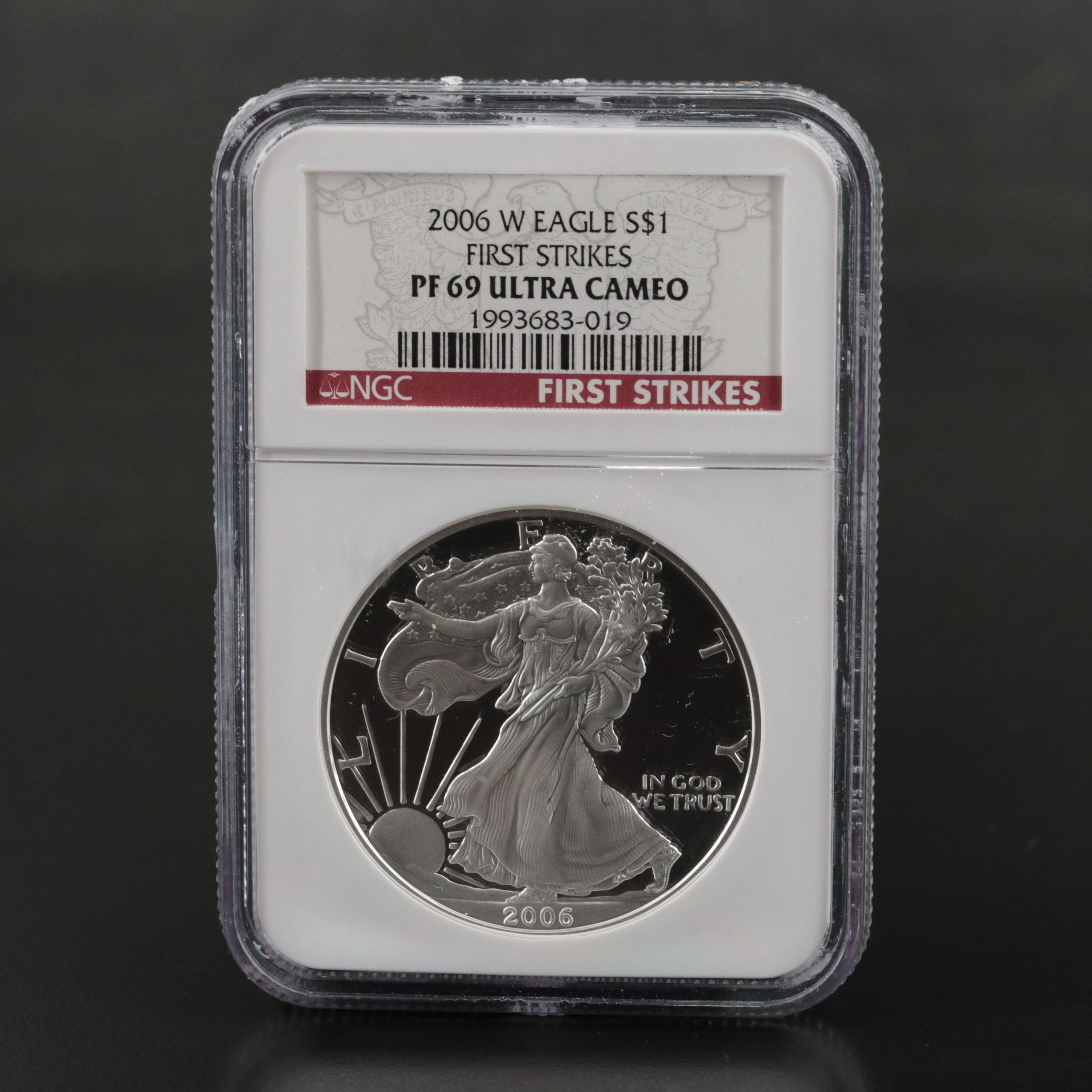 NGC Graded PF69 Ultra Cameo 2006-W American Silver Eagle