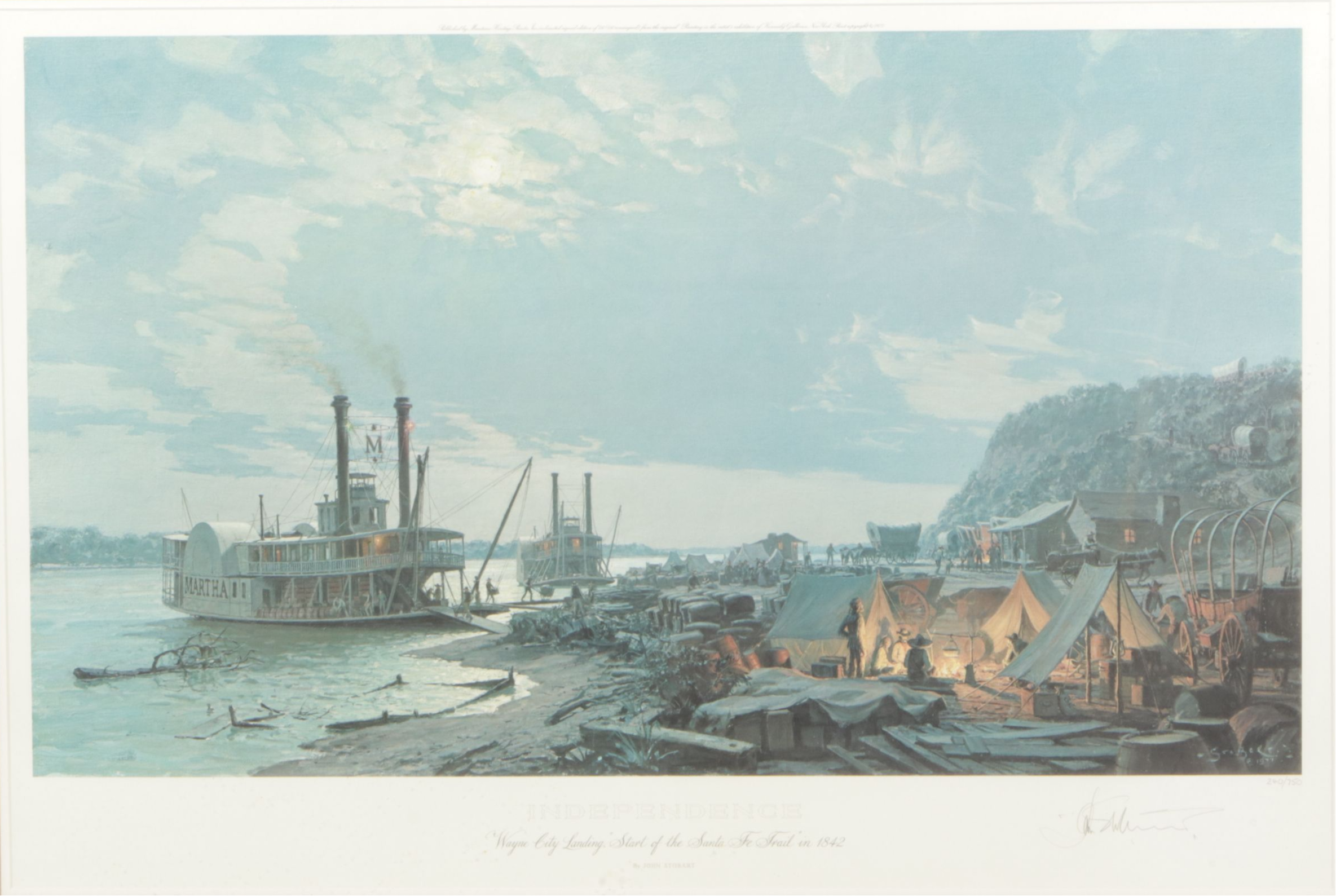 Signed John Stobart Offset Lithograph "Independence," 1977
