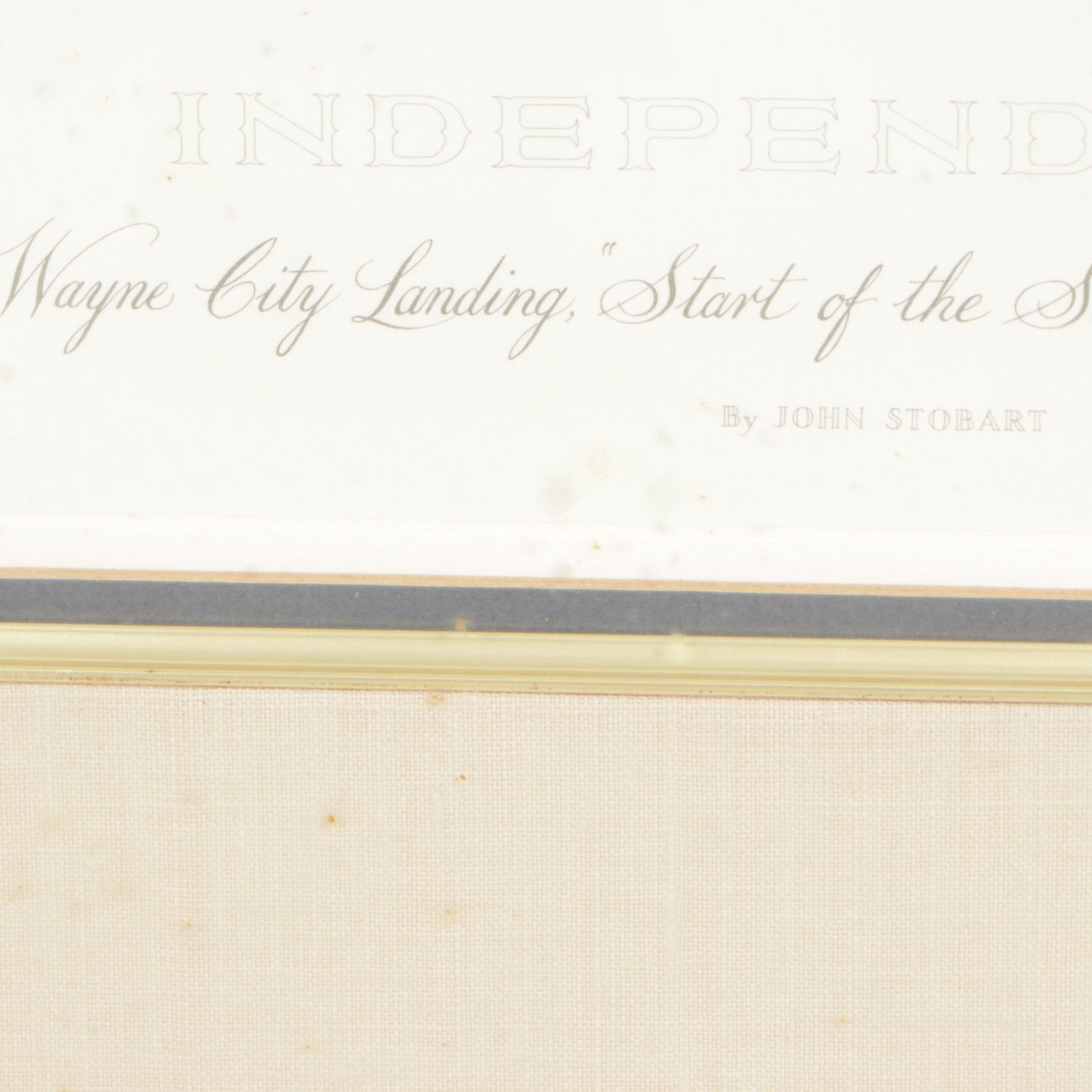 Signed John Stobart Offset Lithograph "Independence," 1977