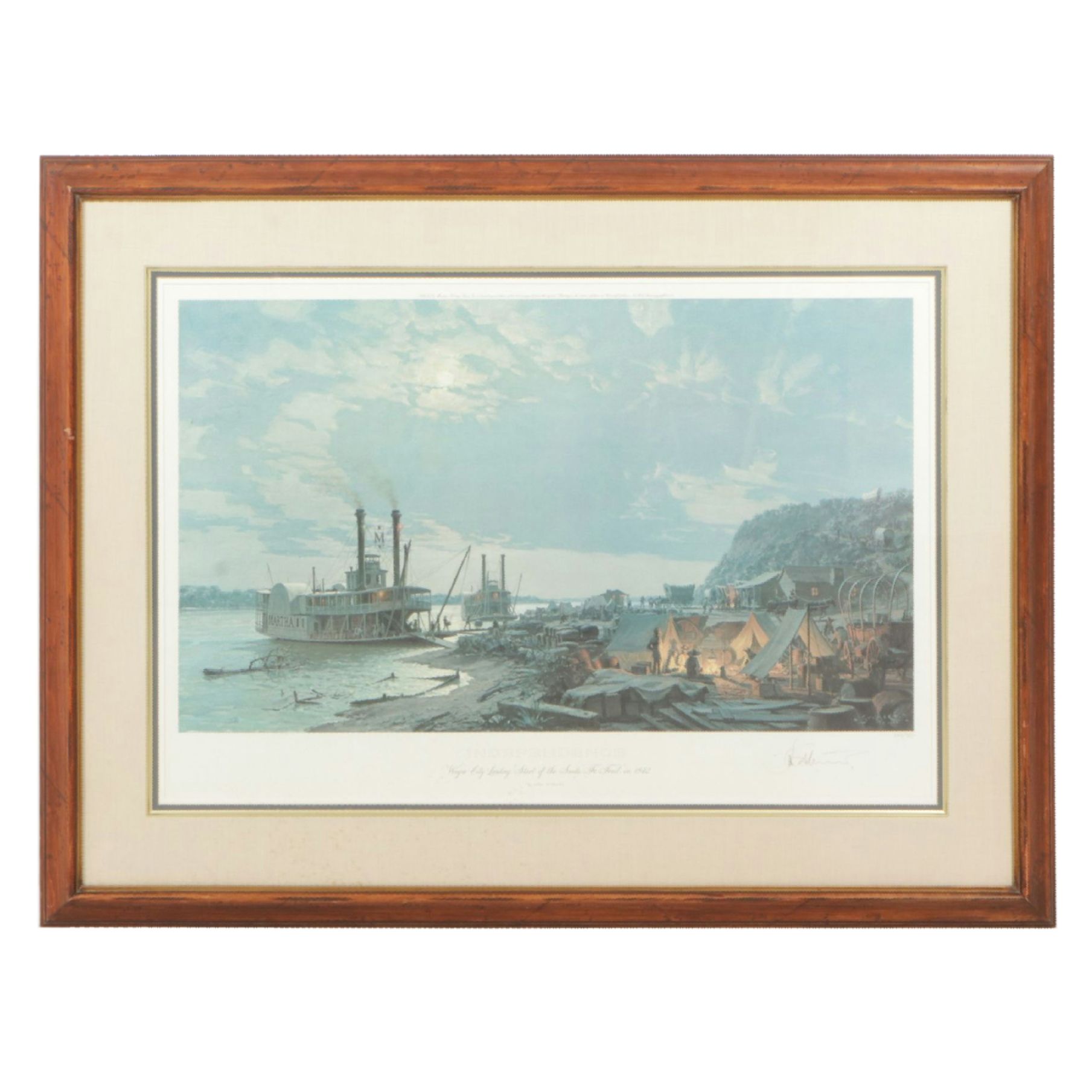Signed John Stobart Offset Lithograph "Independence," 1977