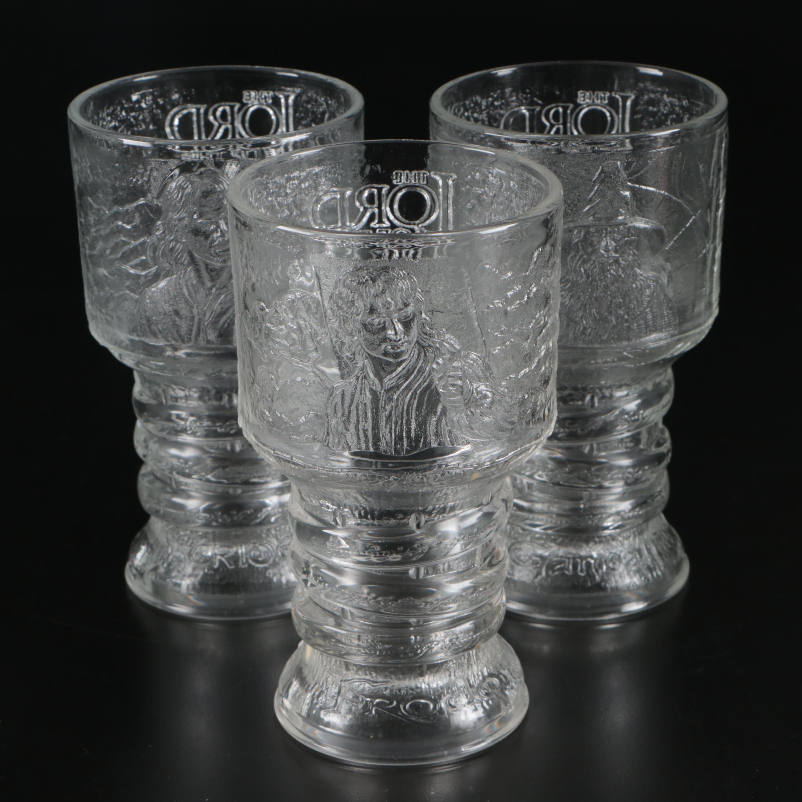 New Line Productions "Lord of the Rings" Glass Goblets
