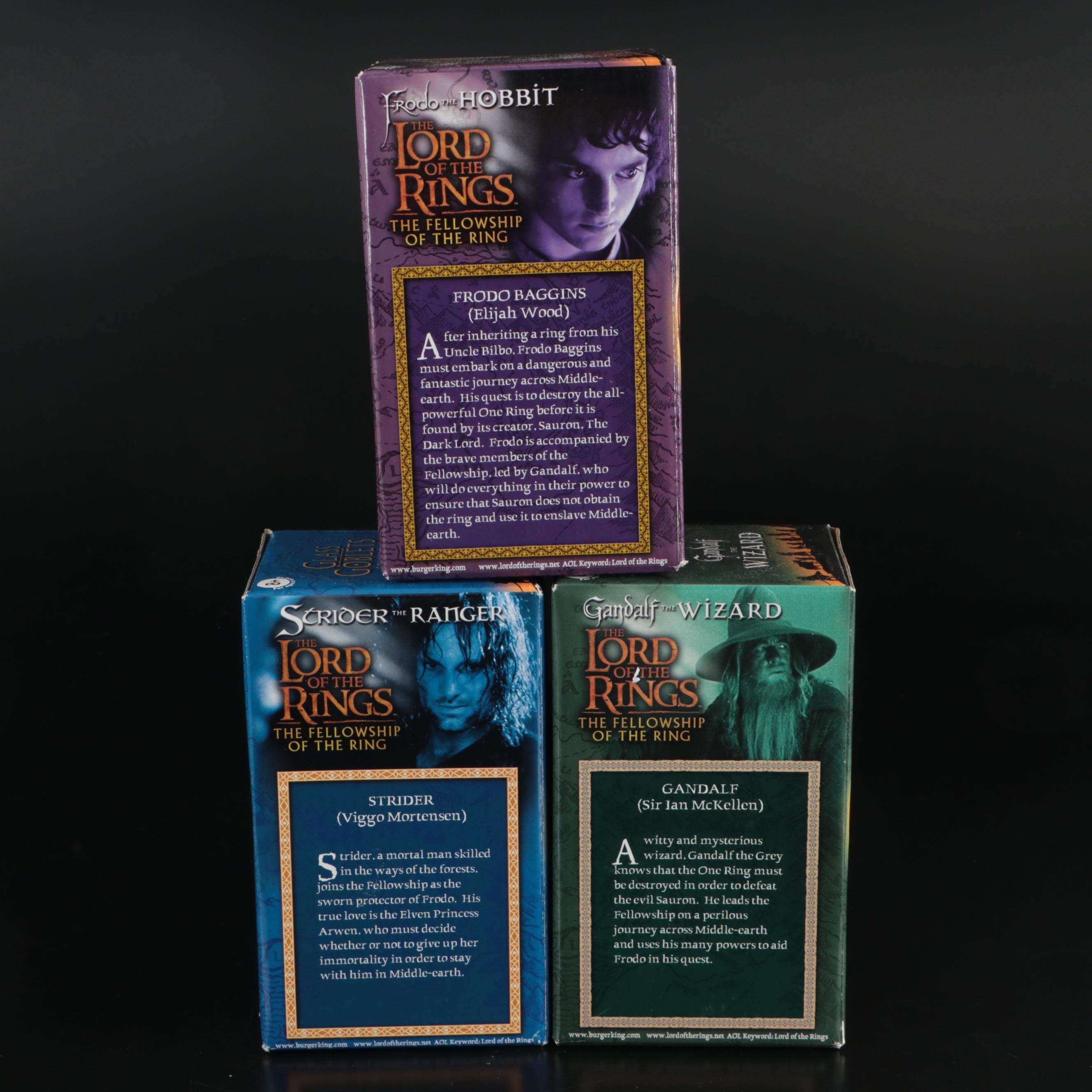 New Line Productions "Lord of the Rings" Glass Goblets