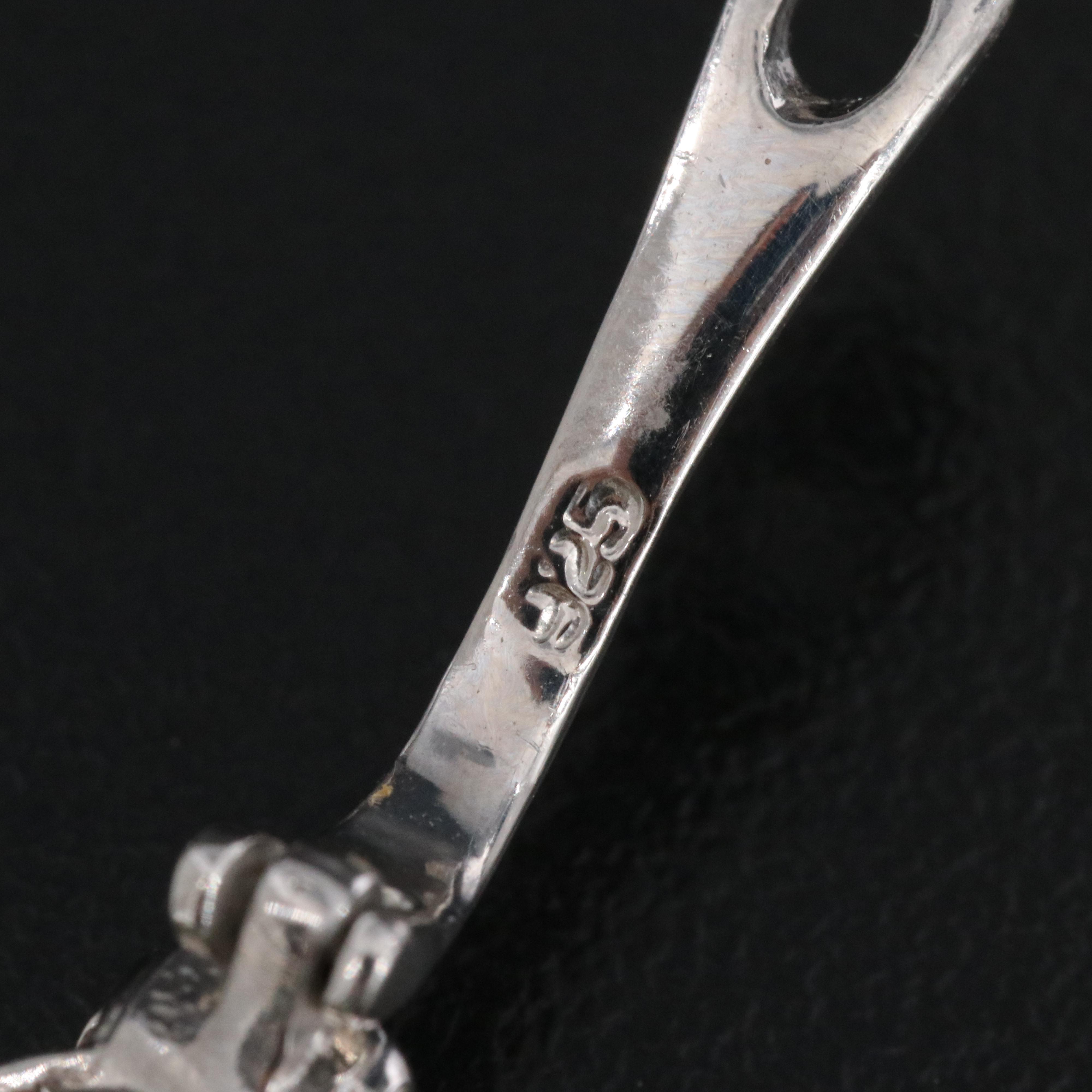 Sterling Emerald and Tanzanite Earrings