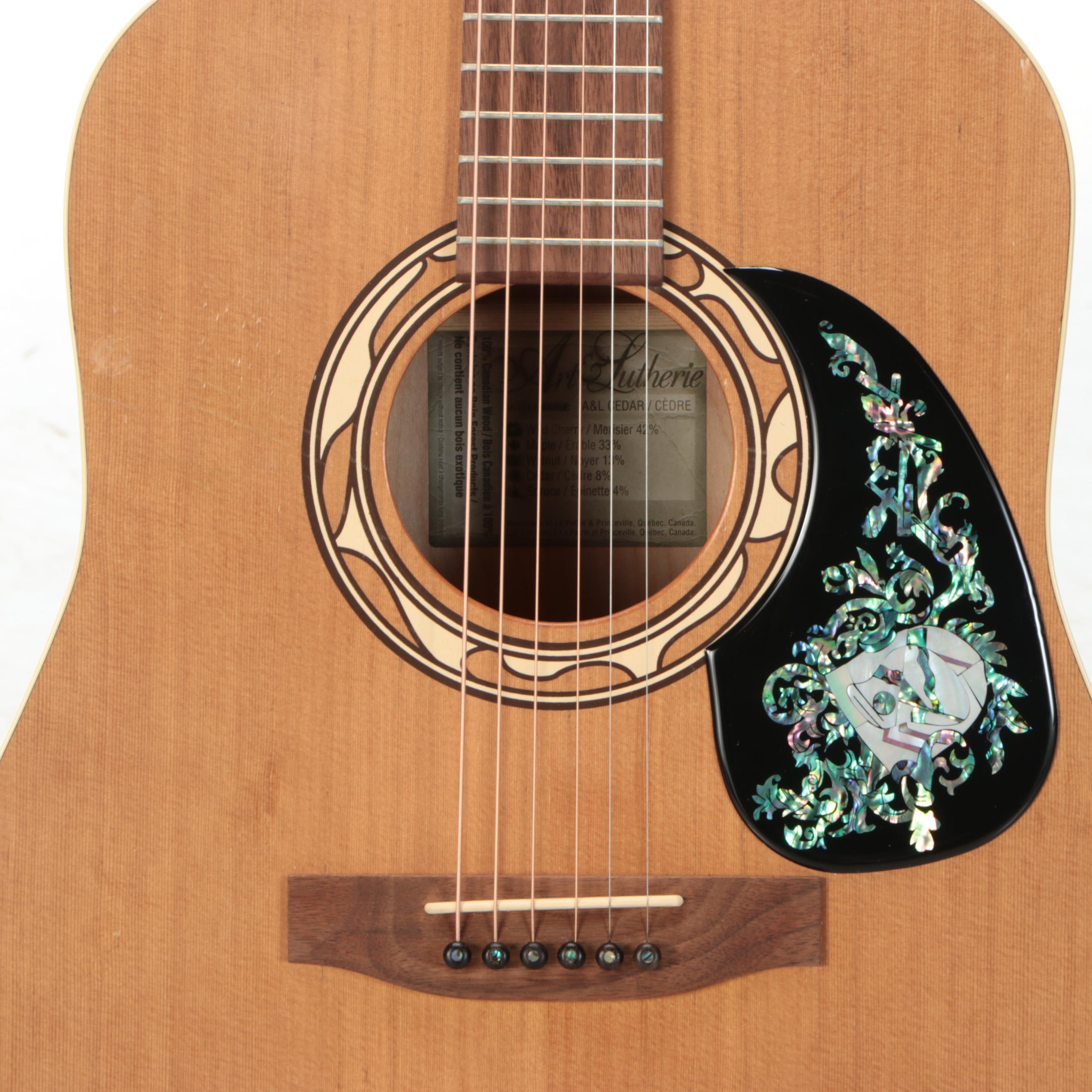 Art & Lutherie Cedar Top Acoustic Guitar with Abalone Inlay Pickguard